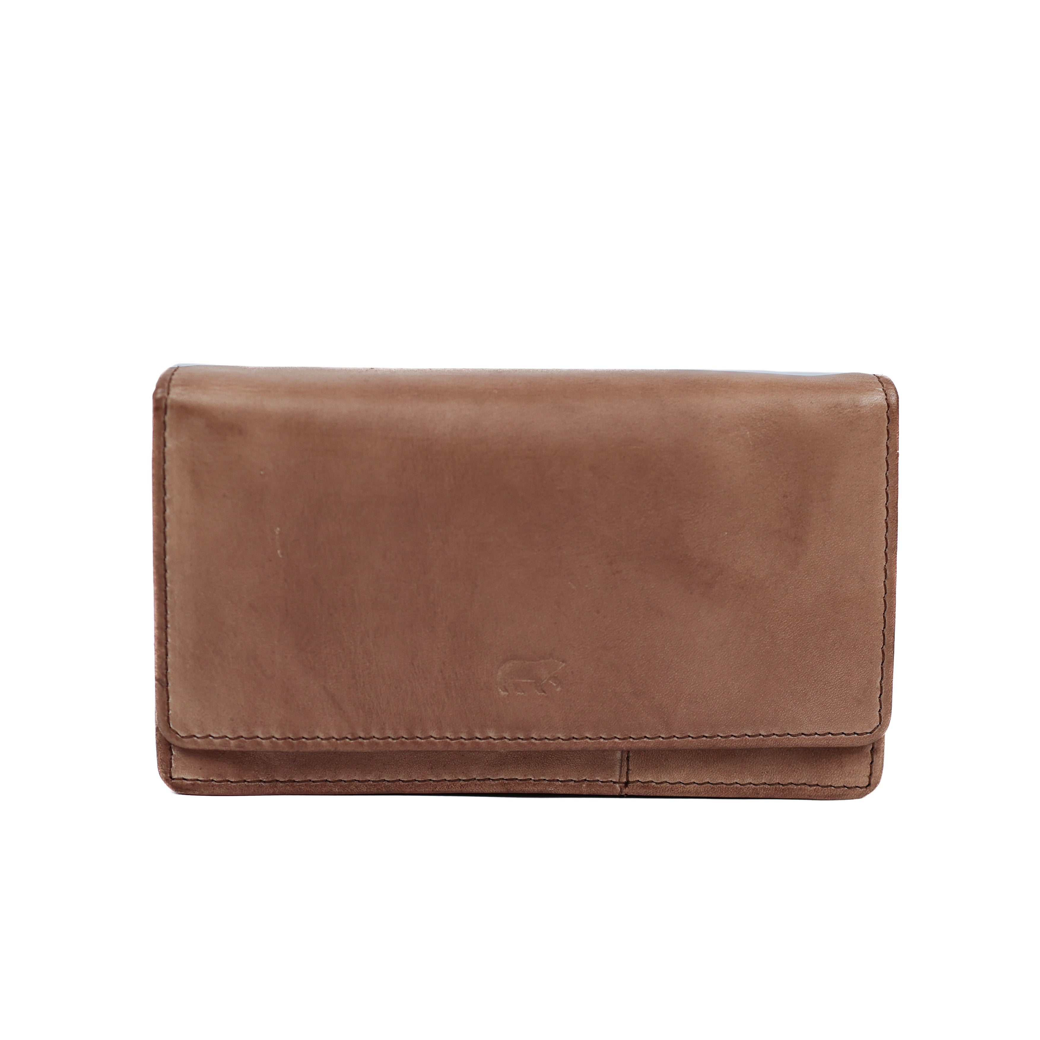 'Emma' pewter flap wallet