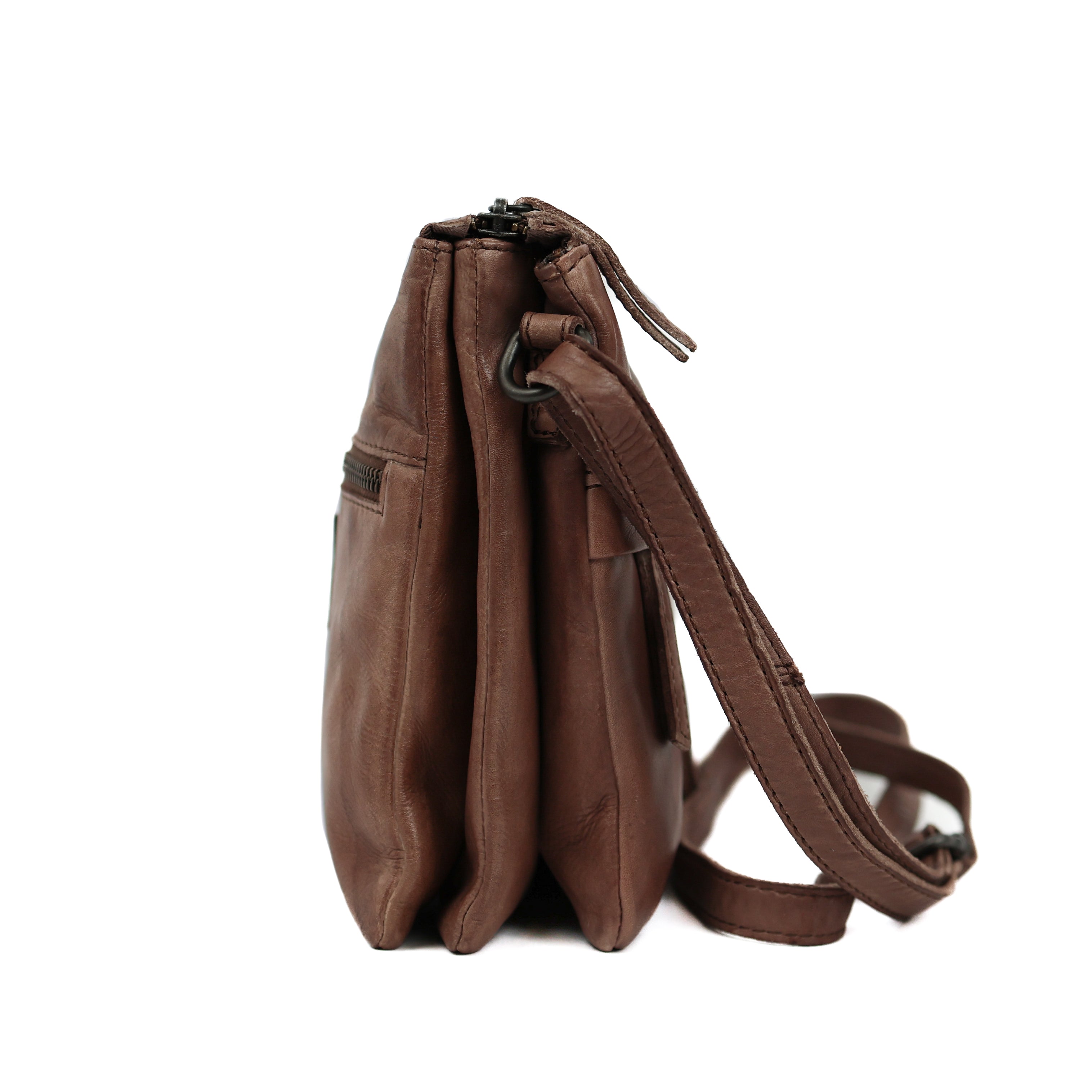 Klein schoudertasje 'Monique' pewter