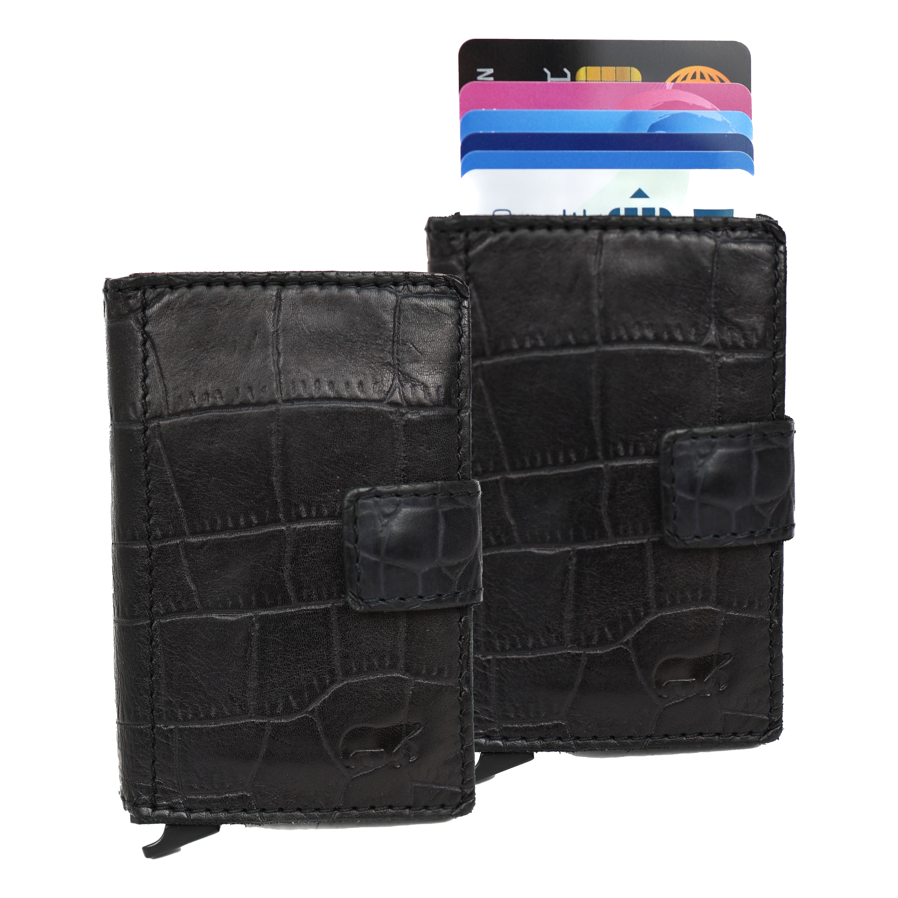 RFID Pasjeshouder 'Pip´ croco zwart