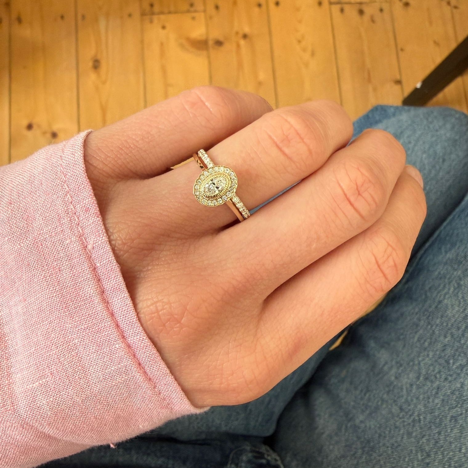 Diamond stacking ring | 14K