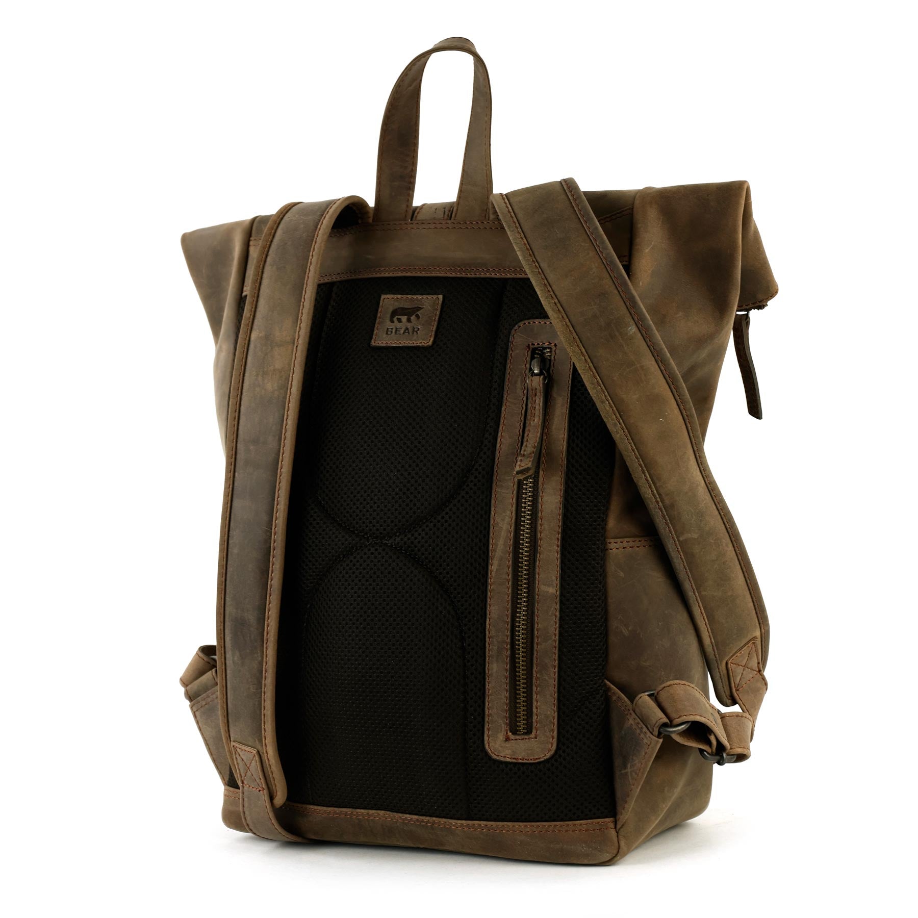 Rolltop rugzak 14” 'Rick' bruin