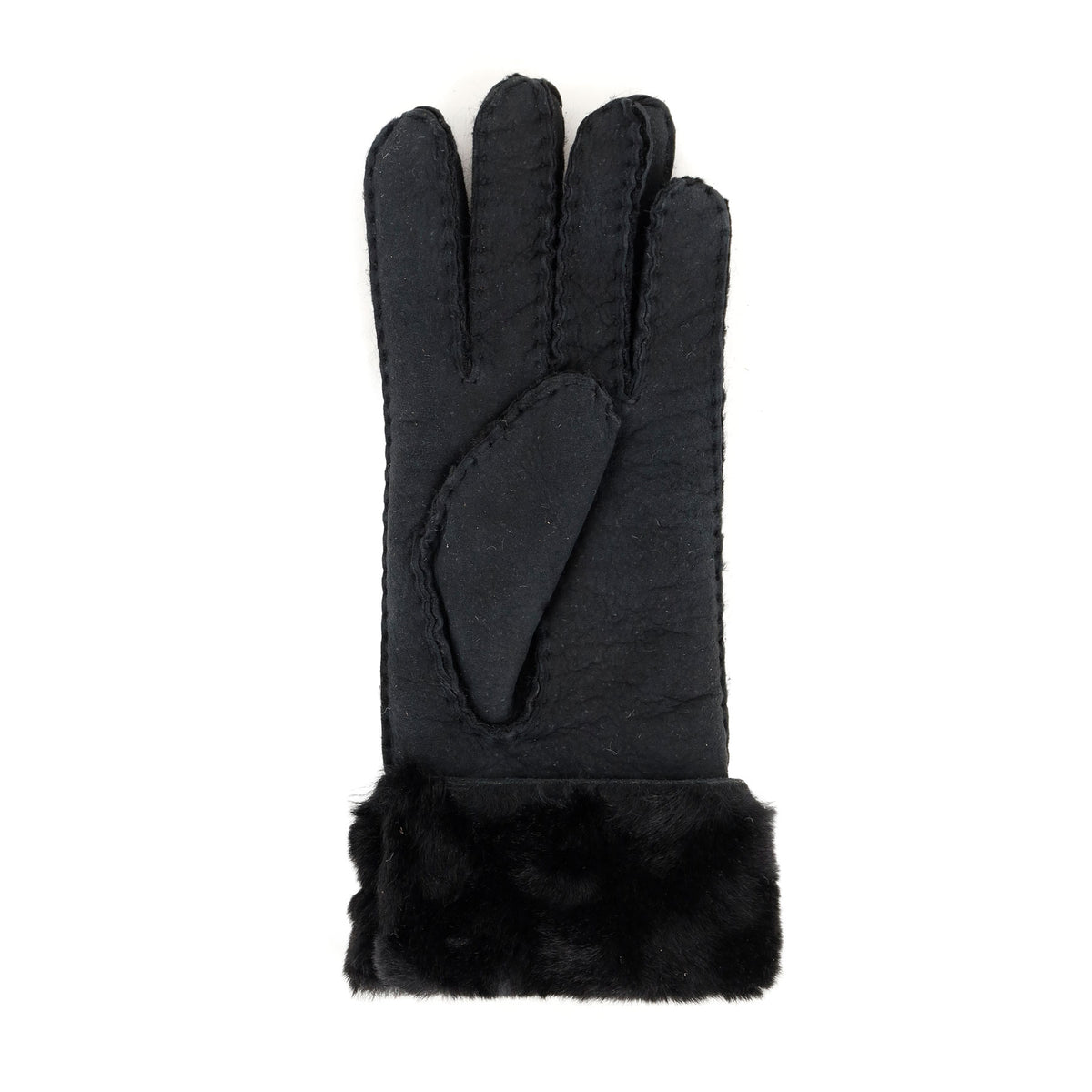 Schapenwollen dames handschoenen 'Elise' zwart