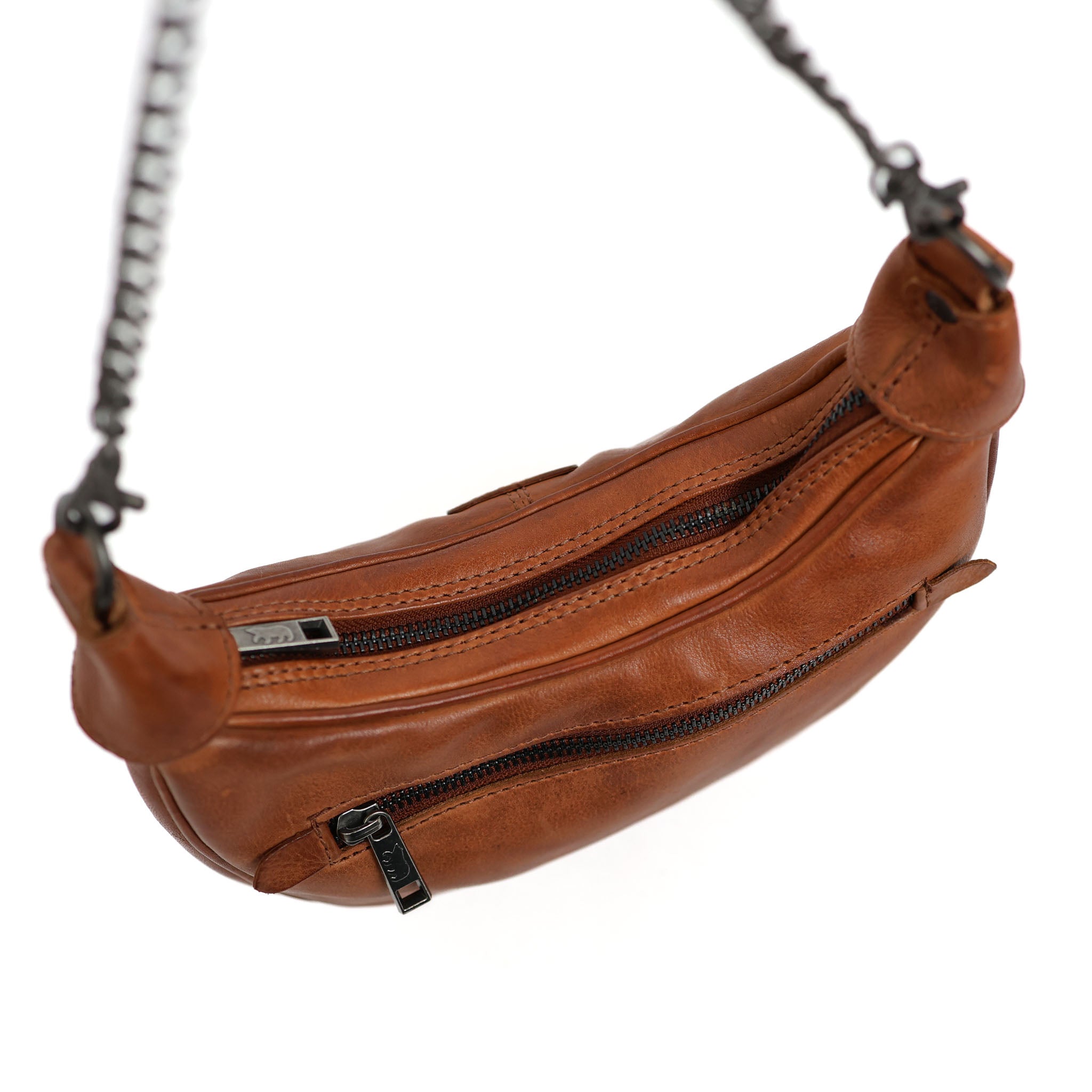 Hand-/schoudertasje met ketting 'Amira' cognac