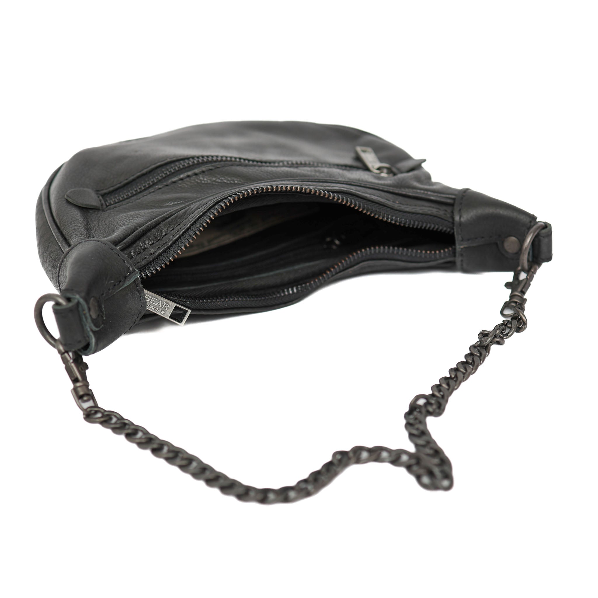 Hand/shoulderbag with chain 'Amira' black