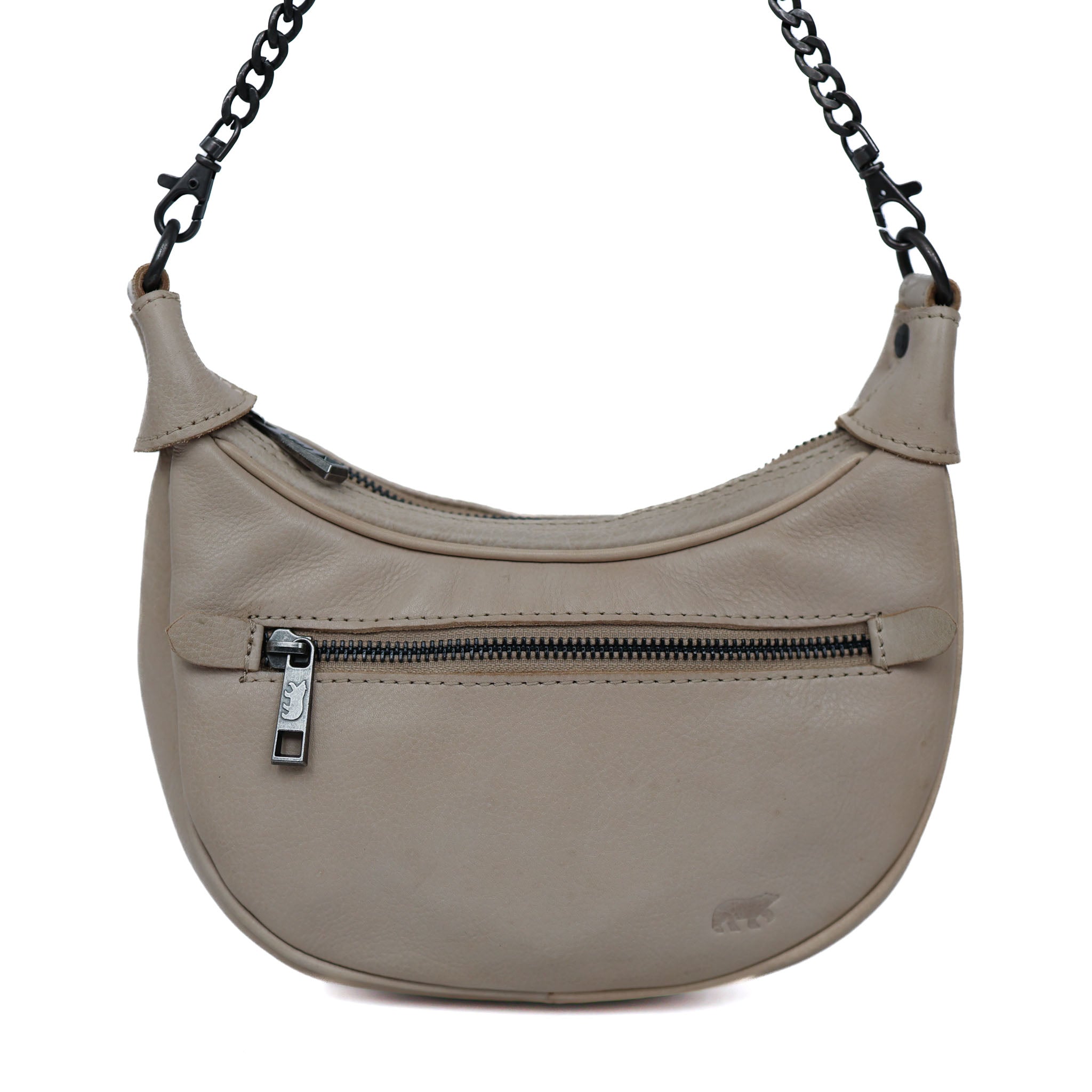 Hand/shoulderbag with chain 'Amira' feather
