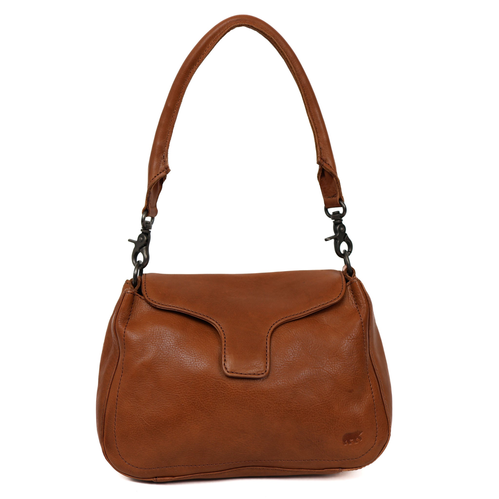 Hand-/schoudertas met flap 'Fenna' cognac