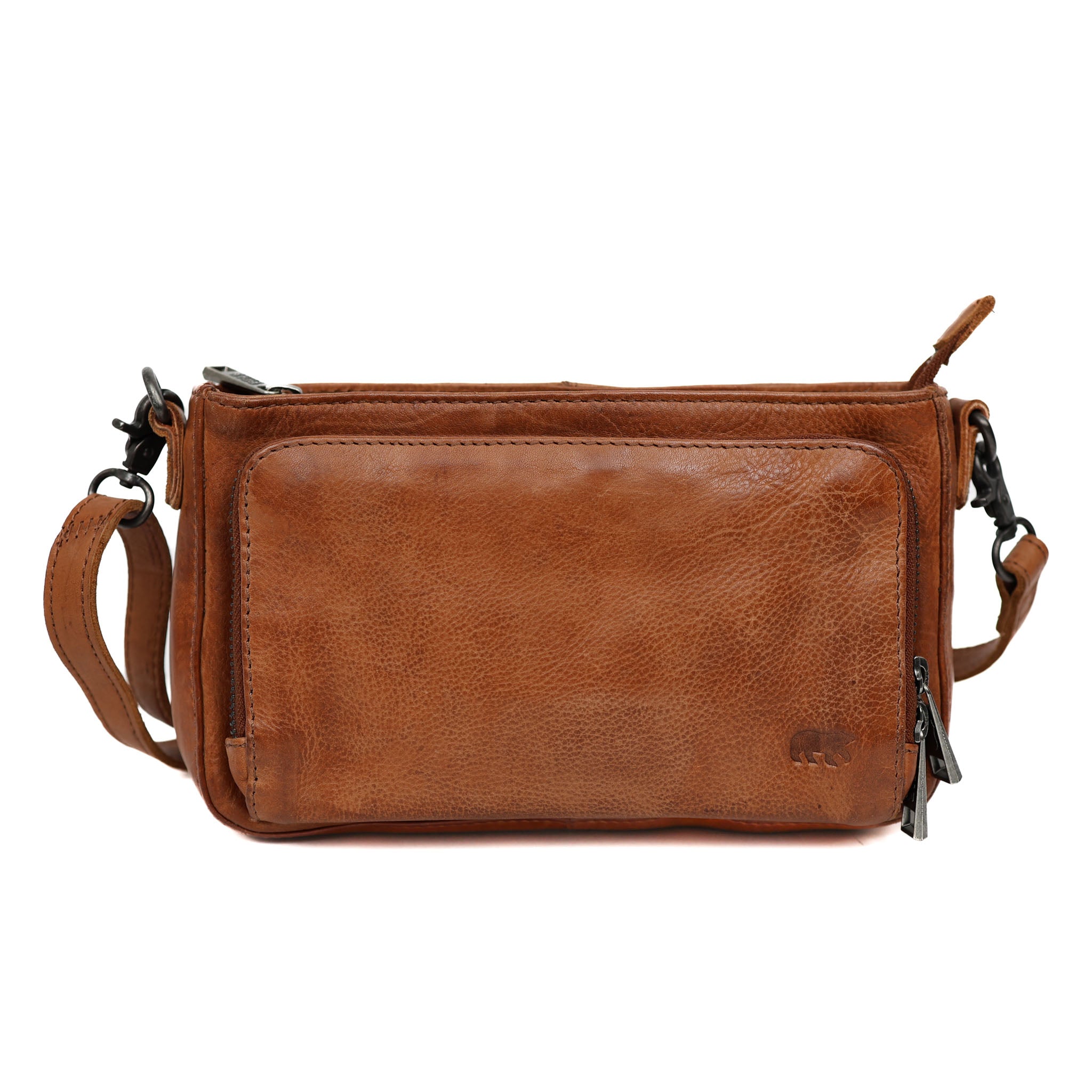 Small handbag/shoulderbag 'Livia' cognac