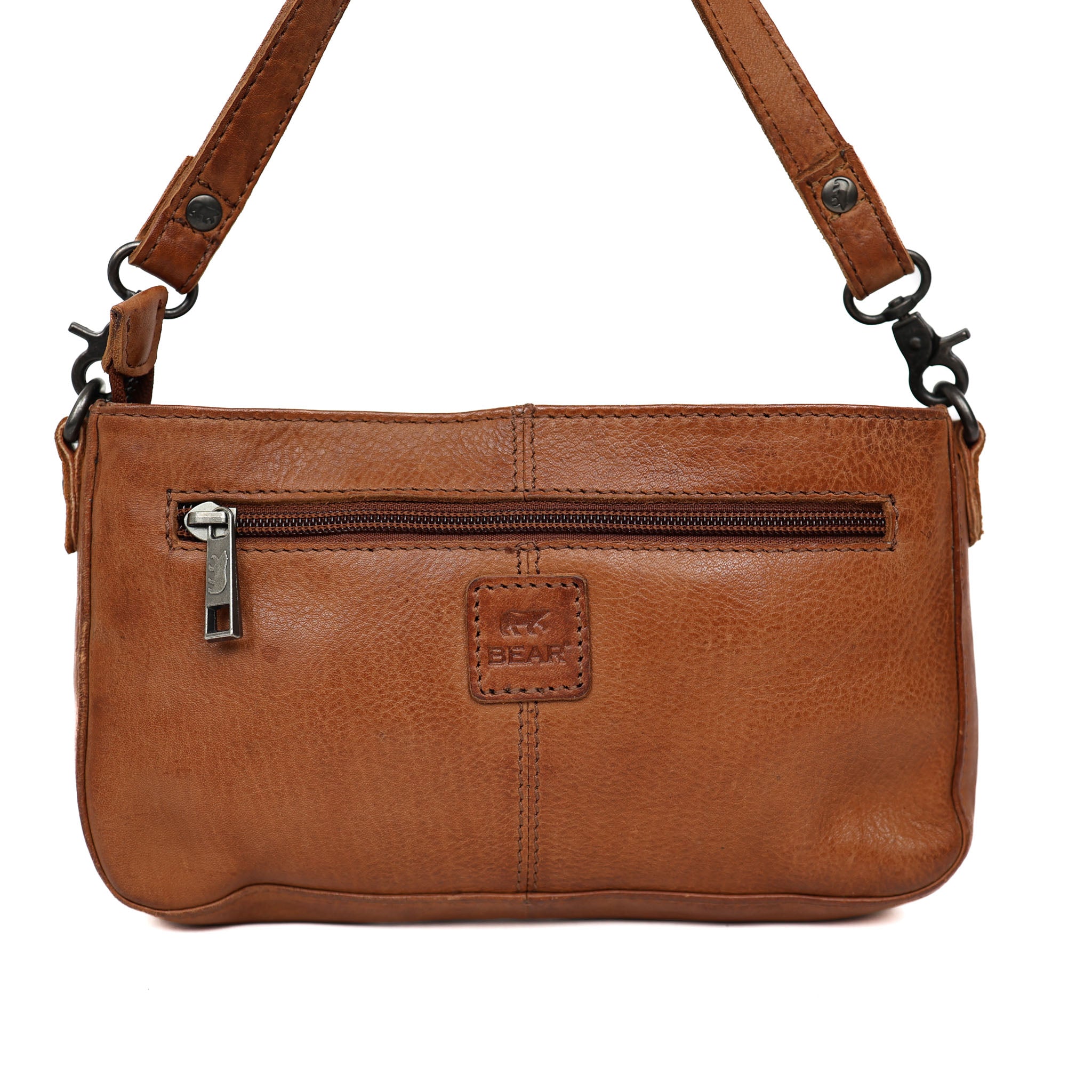 Small handbag/shoulderbag 'Livia' cognac