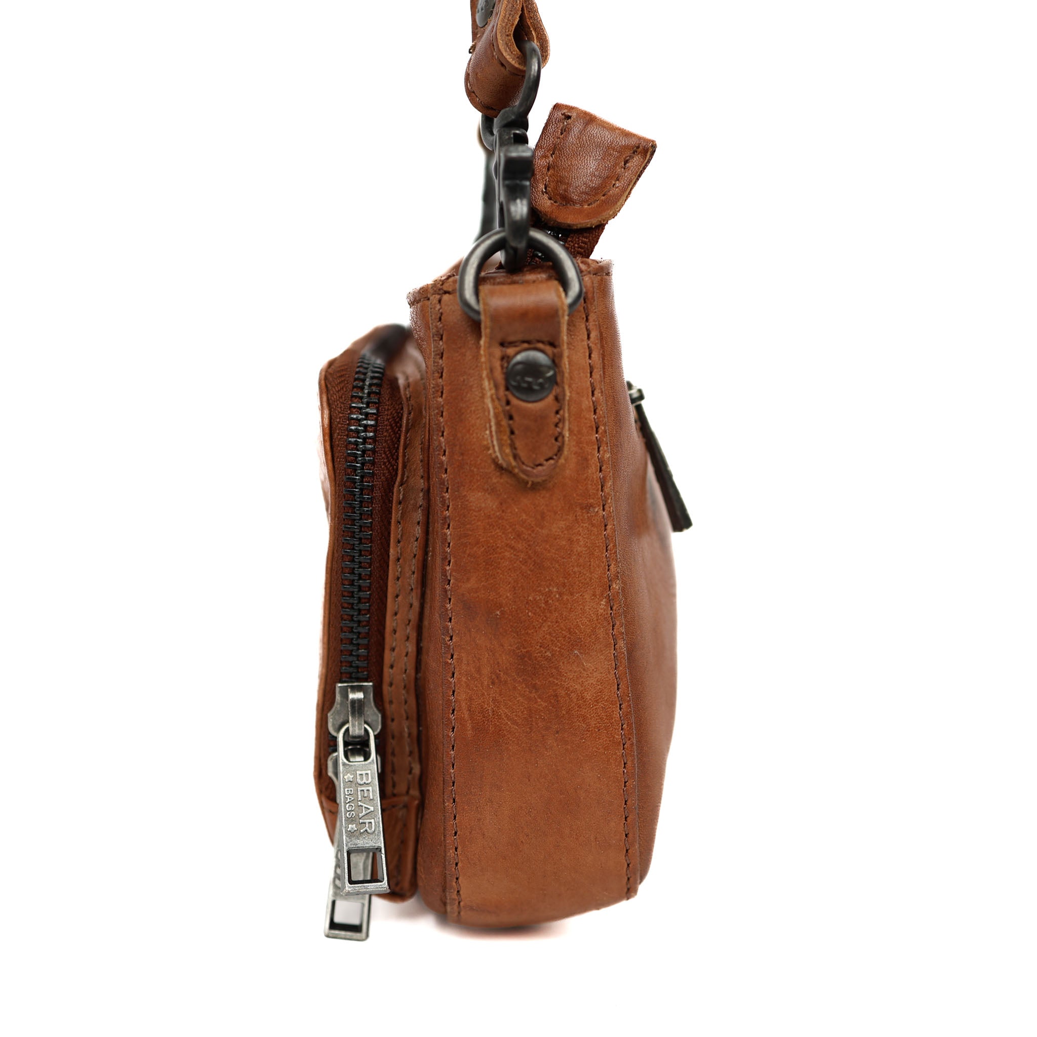 Small handbag/shoulderbag 'Livia' cognac