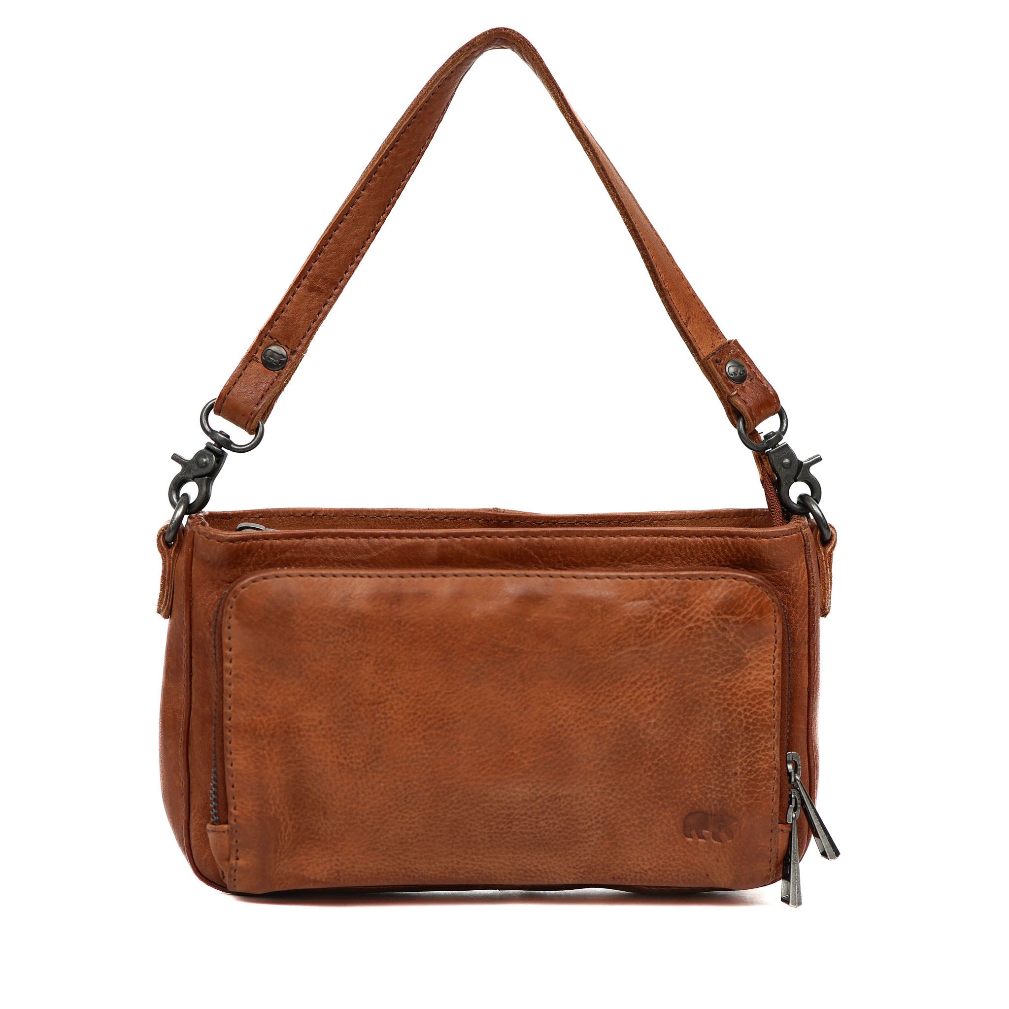 Small handbag/shoulderbag 'Livia' cognac