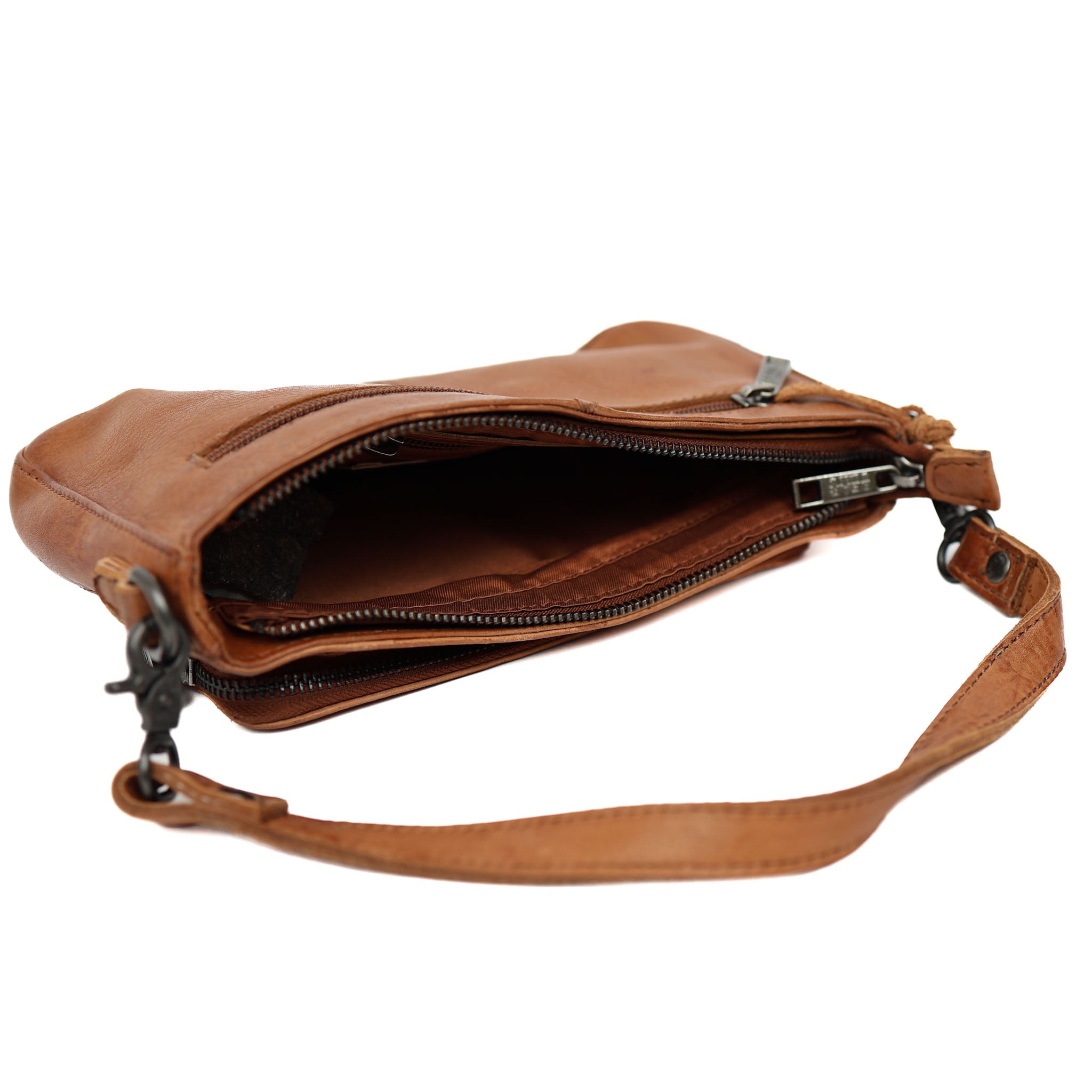 Small handbag/shoulderbag 'Livia' cognac