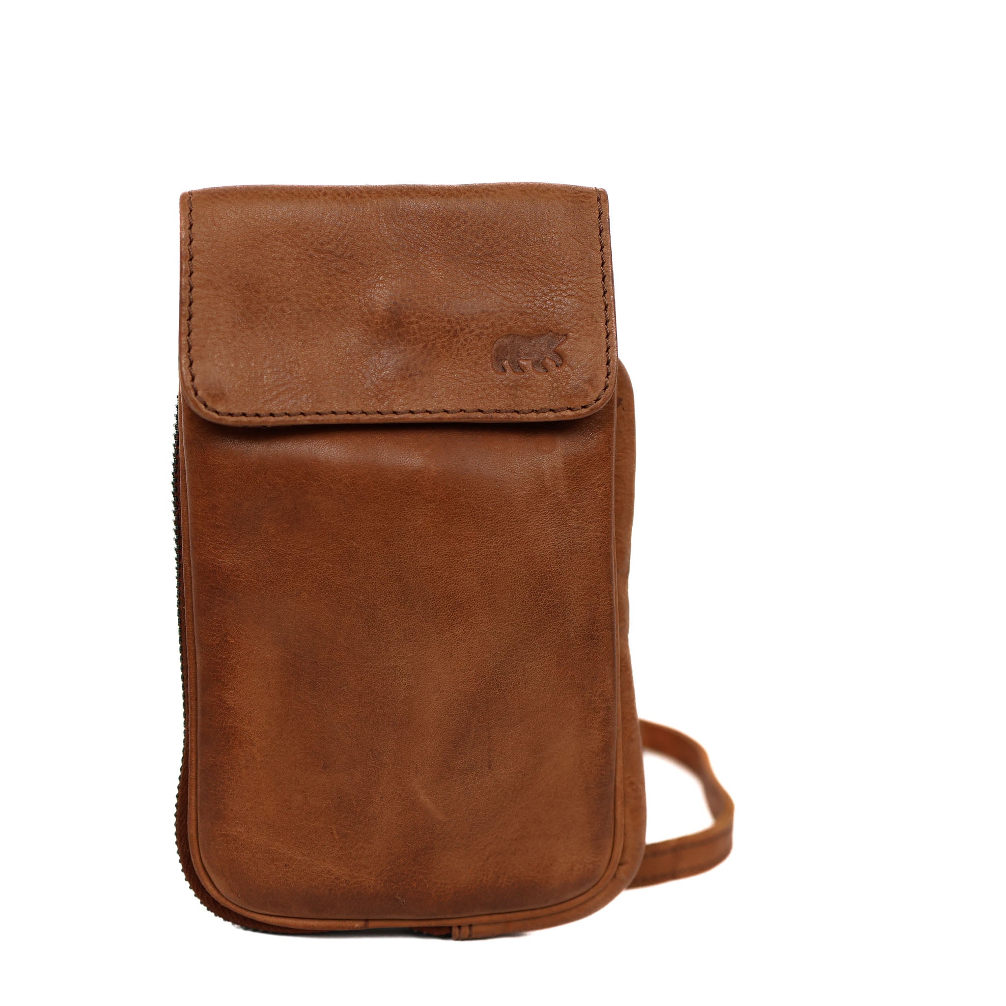 Telefoontasje 'Romee' cognac