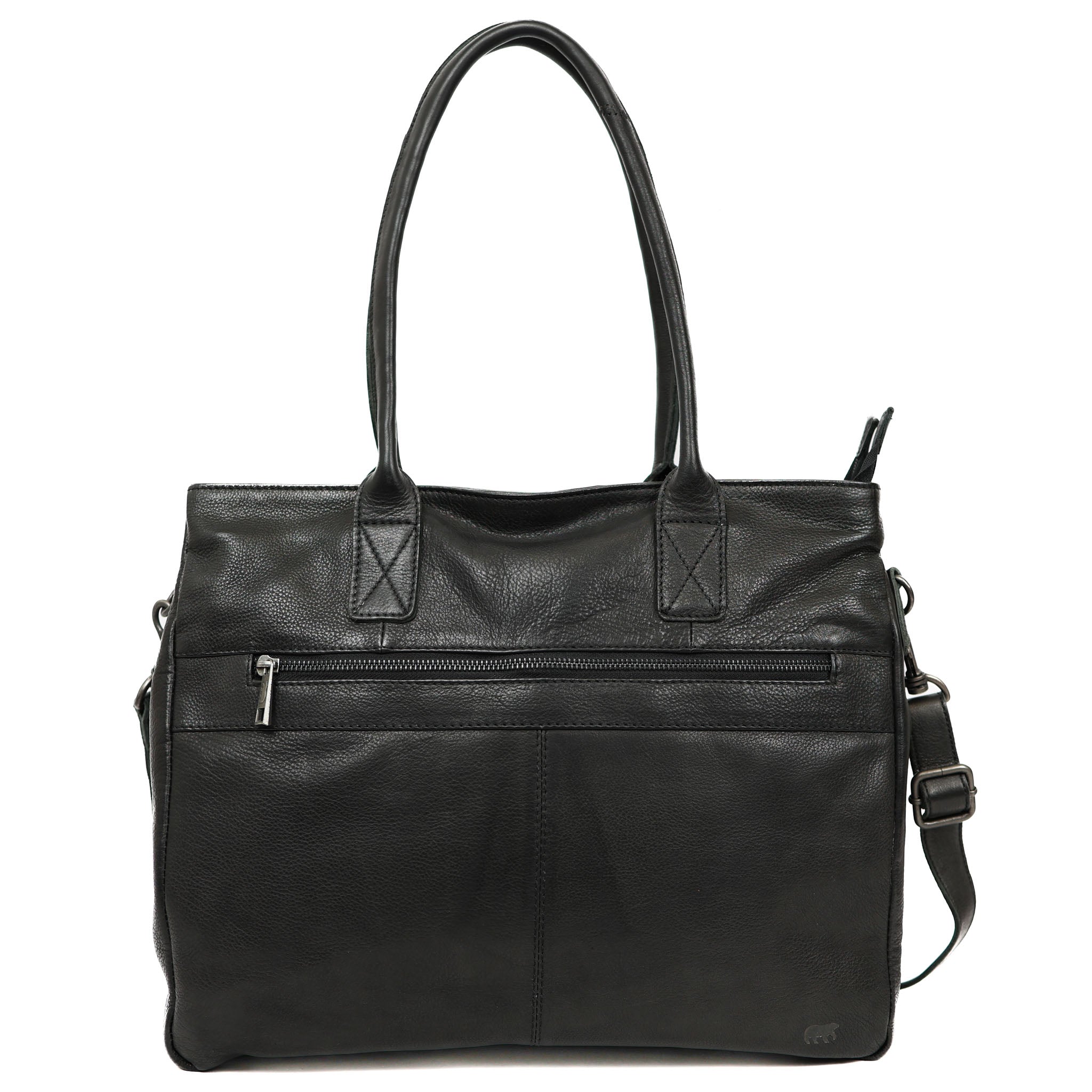 Hand/shoulderbag with laptop compartment 'Maeve' black