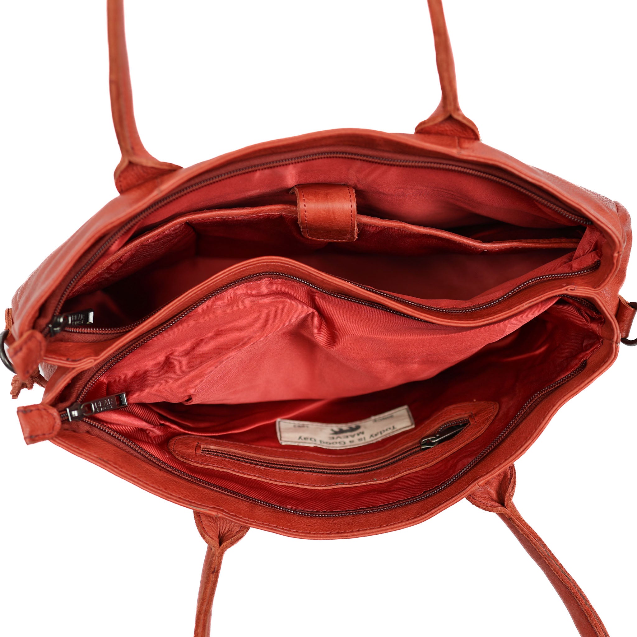 Hand/shoulderbag with laptop compartment 'Maeve' red