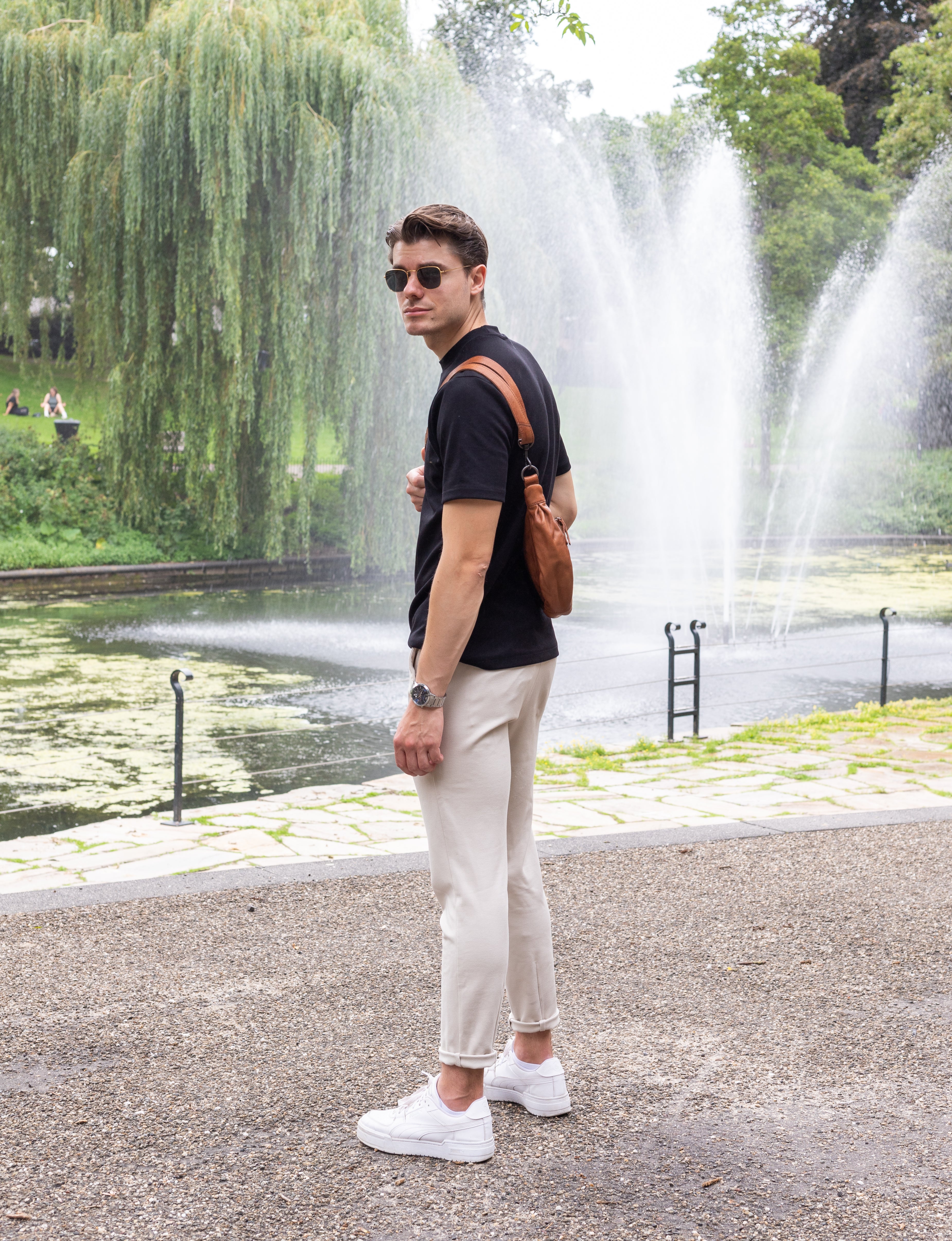 Crossbody tasje 'Toon' taupe