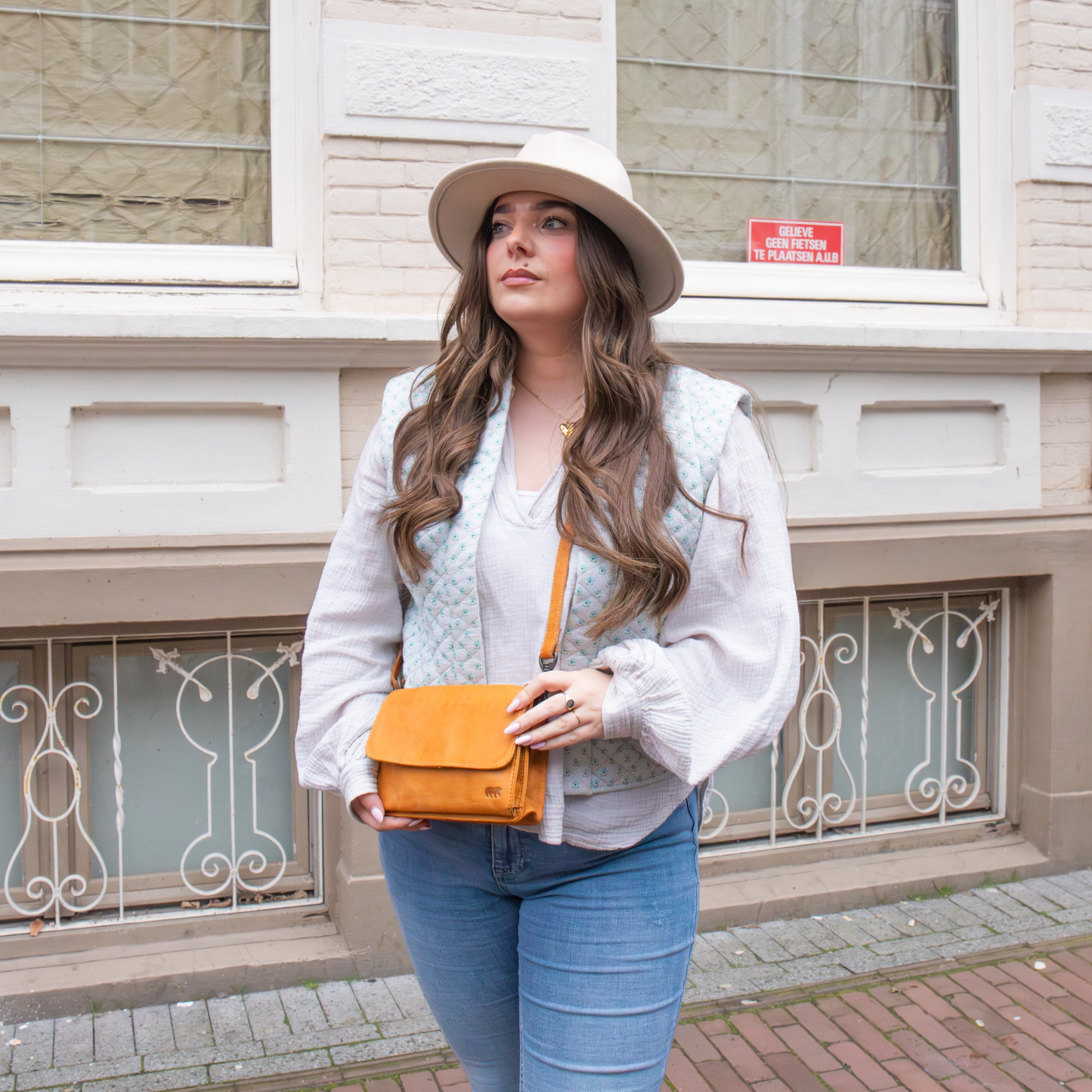 Envelope bag 'Joëlle' yellow
