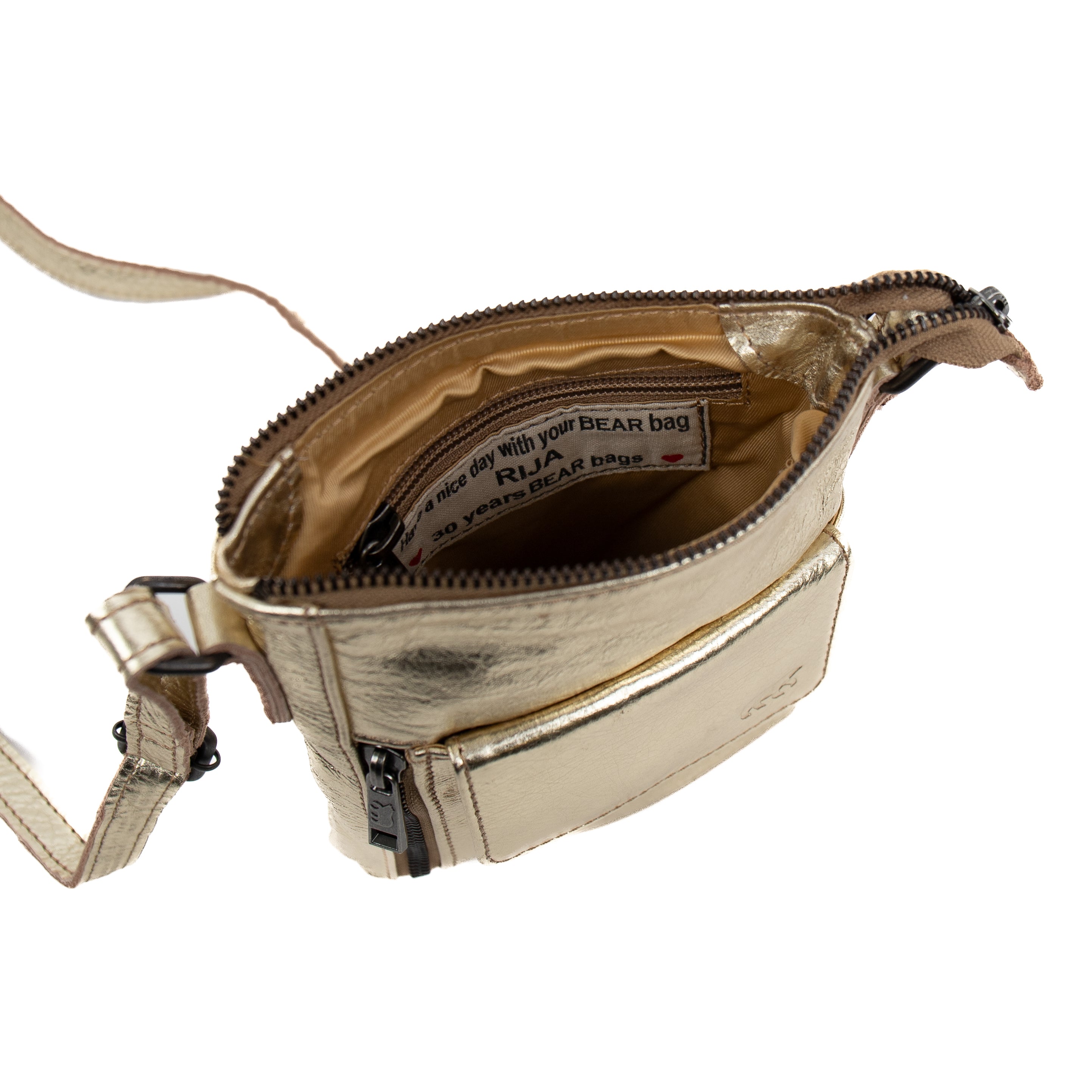 Schoudertasje 'Davide' champagne