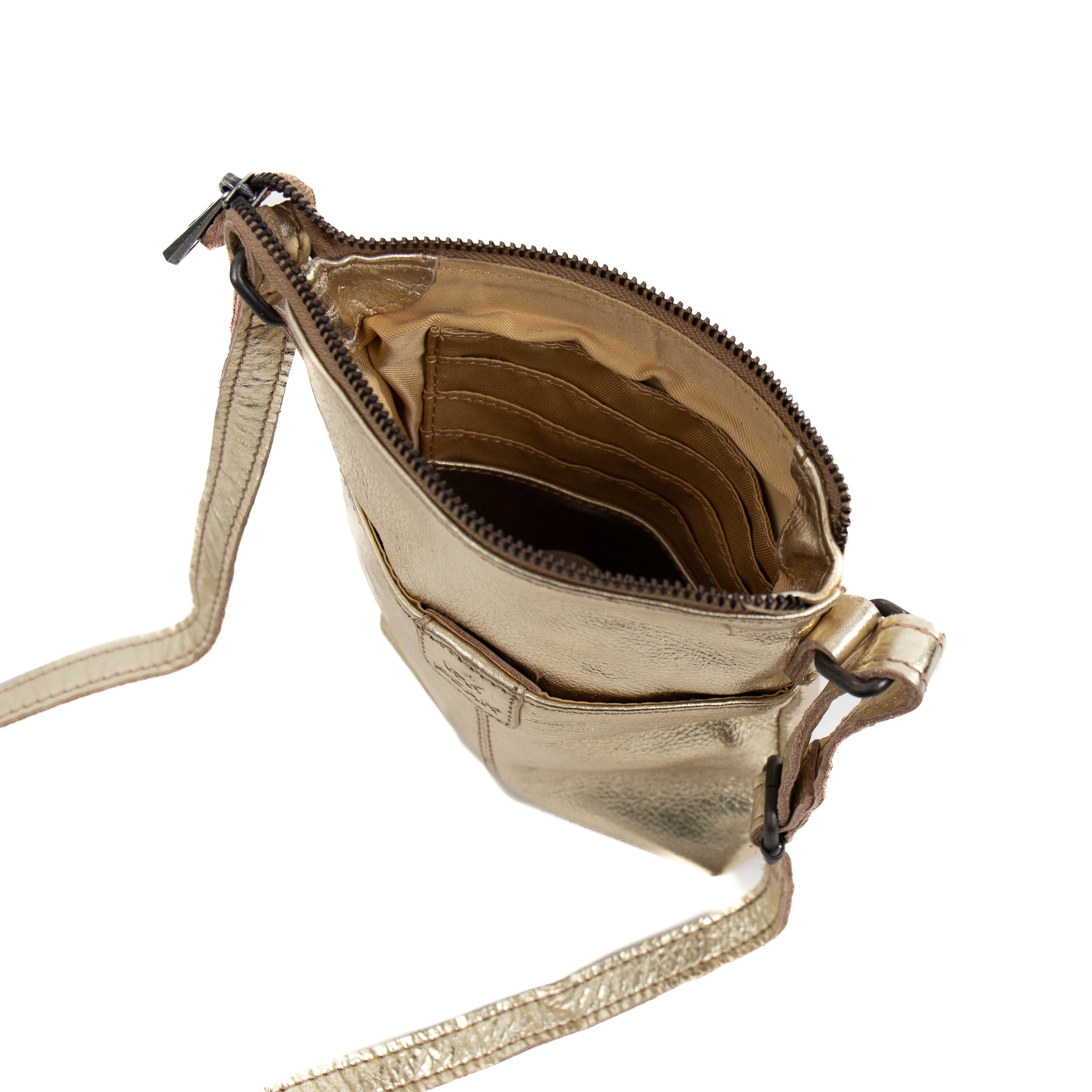 Schoudertasje 'Davide' champagne