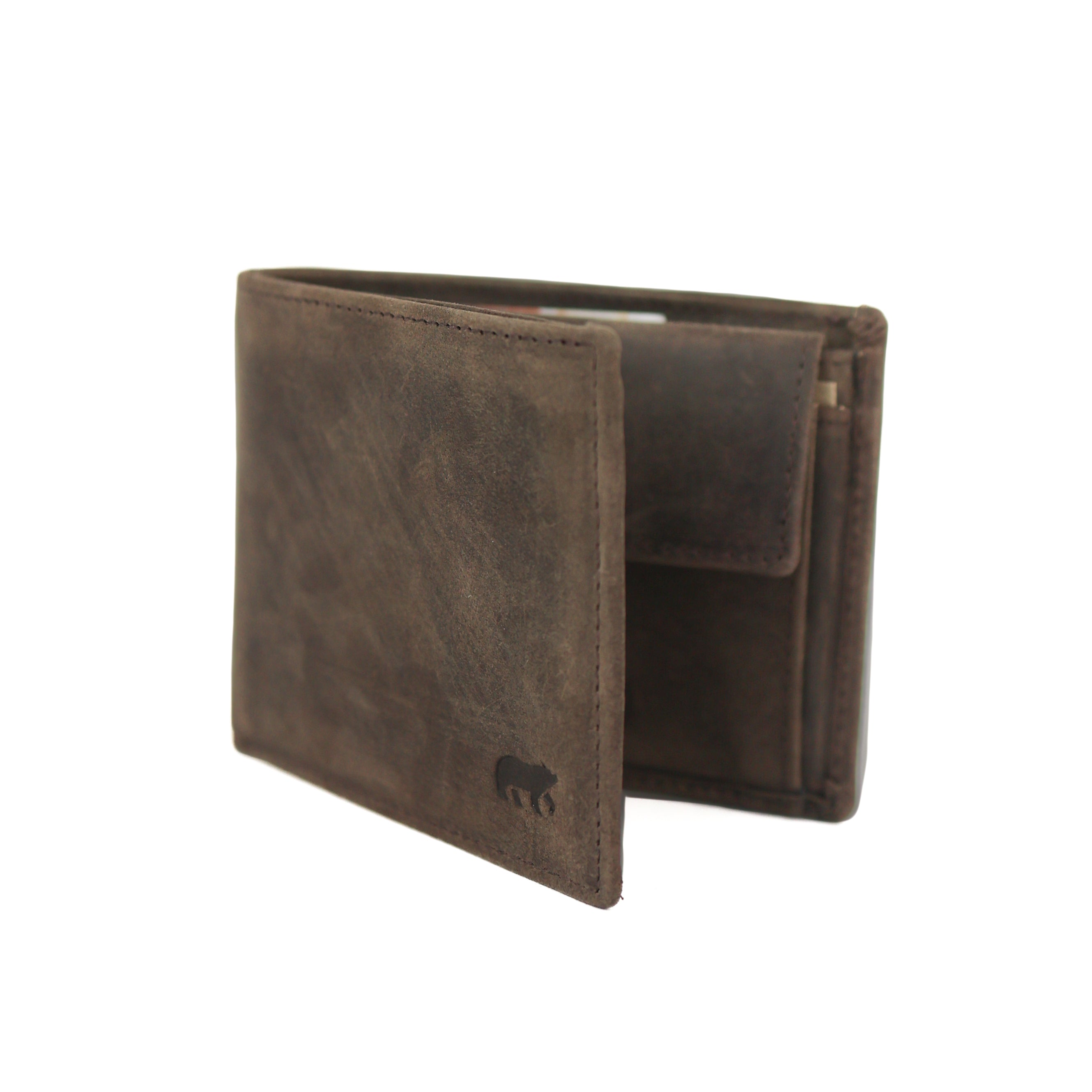 Dunne heren portemonnee/billfold 'Kevin' bruin