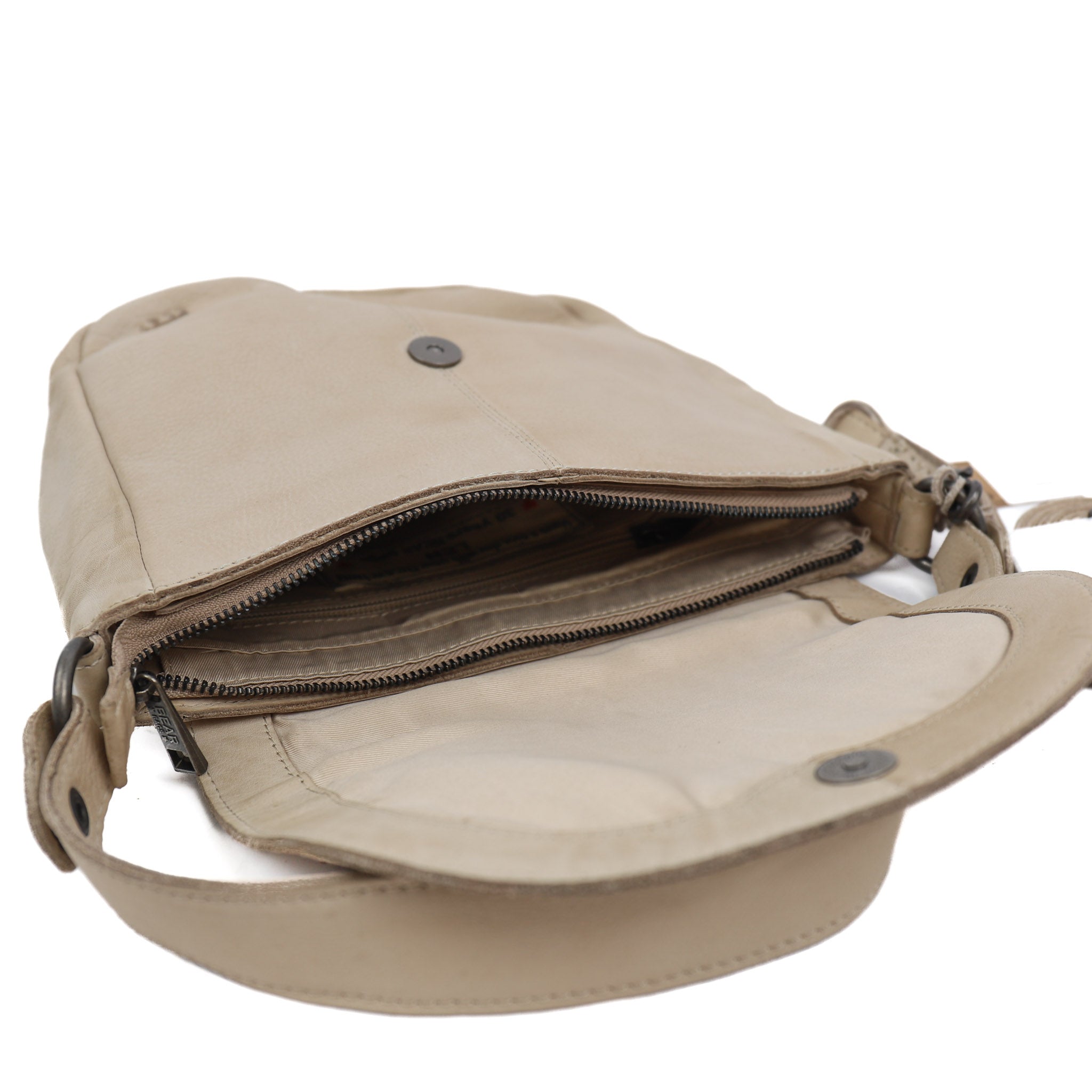 Hand/shoulder bag 'Len' Feather