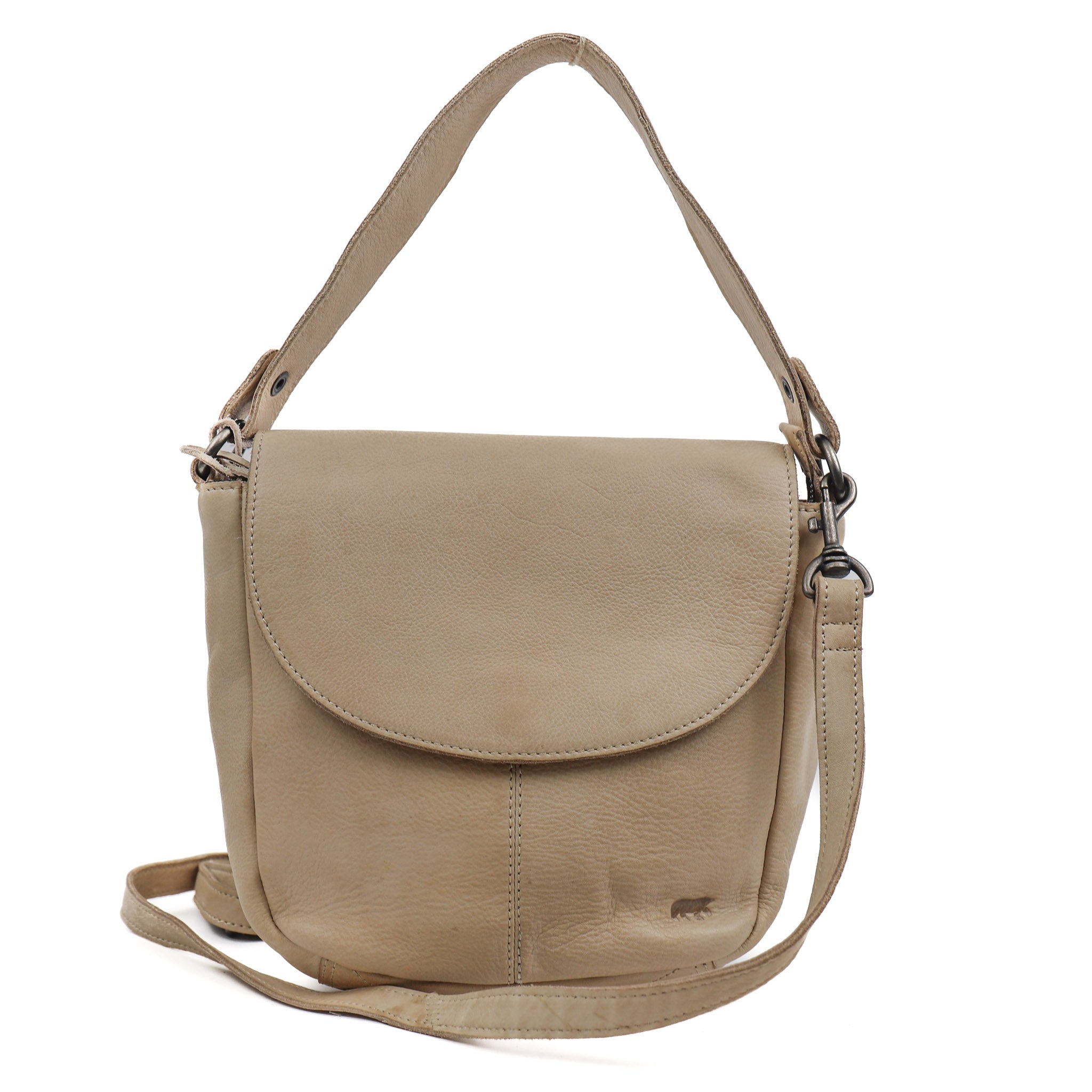 Hand/shoulder bag 'Len' Feather