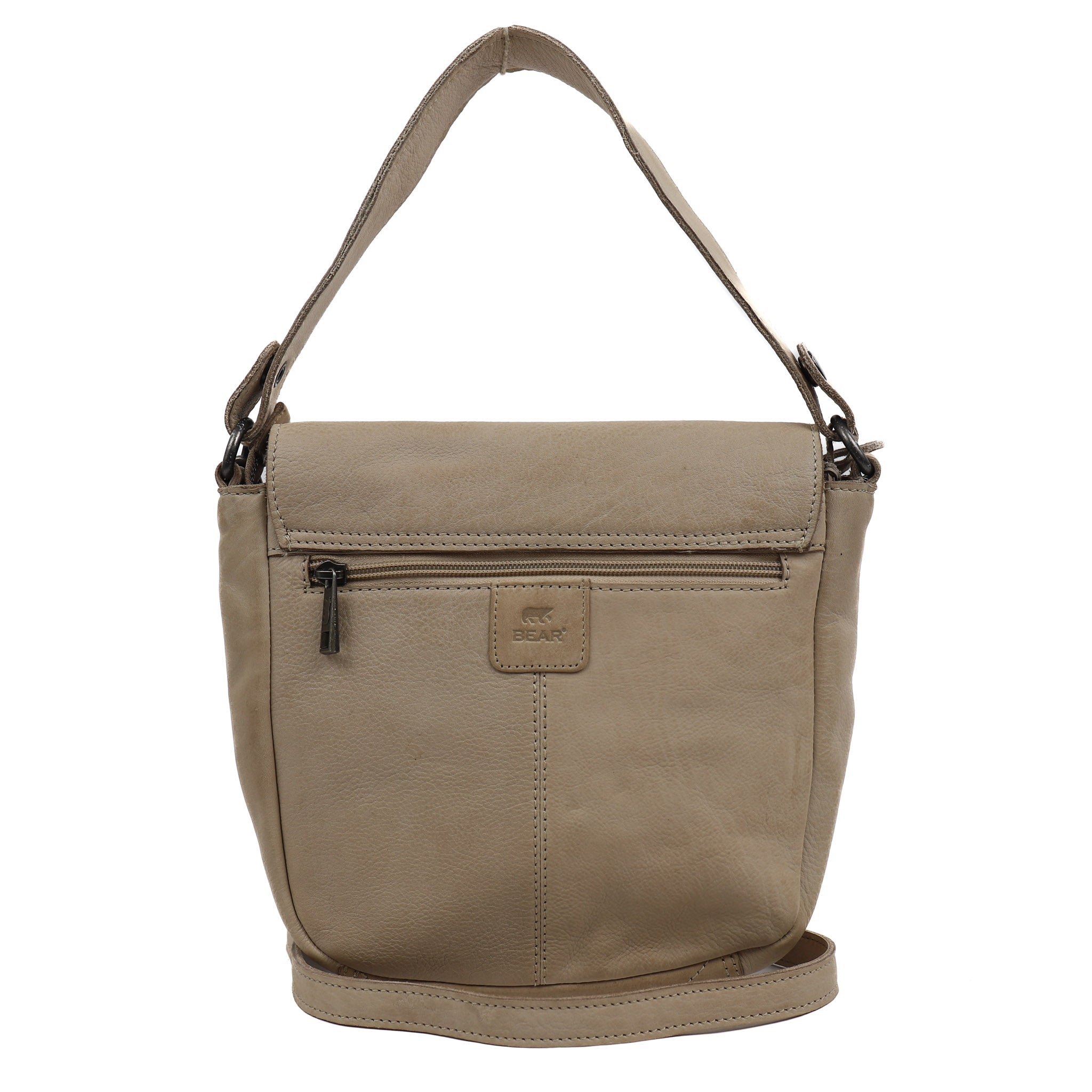 Hand/shoulder bag 'Len' Feather