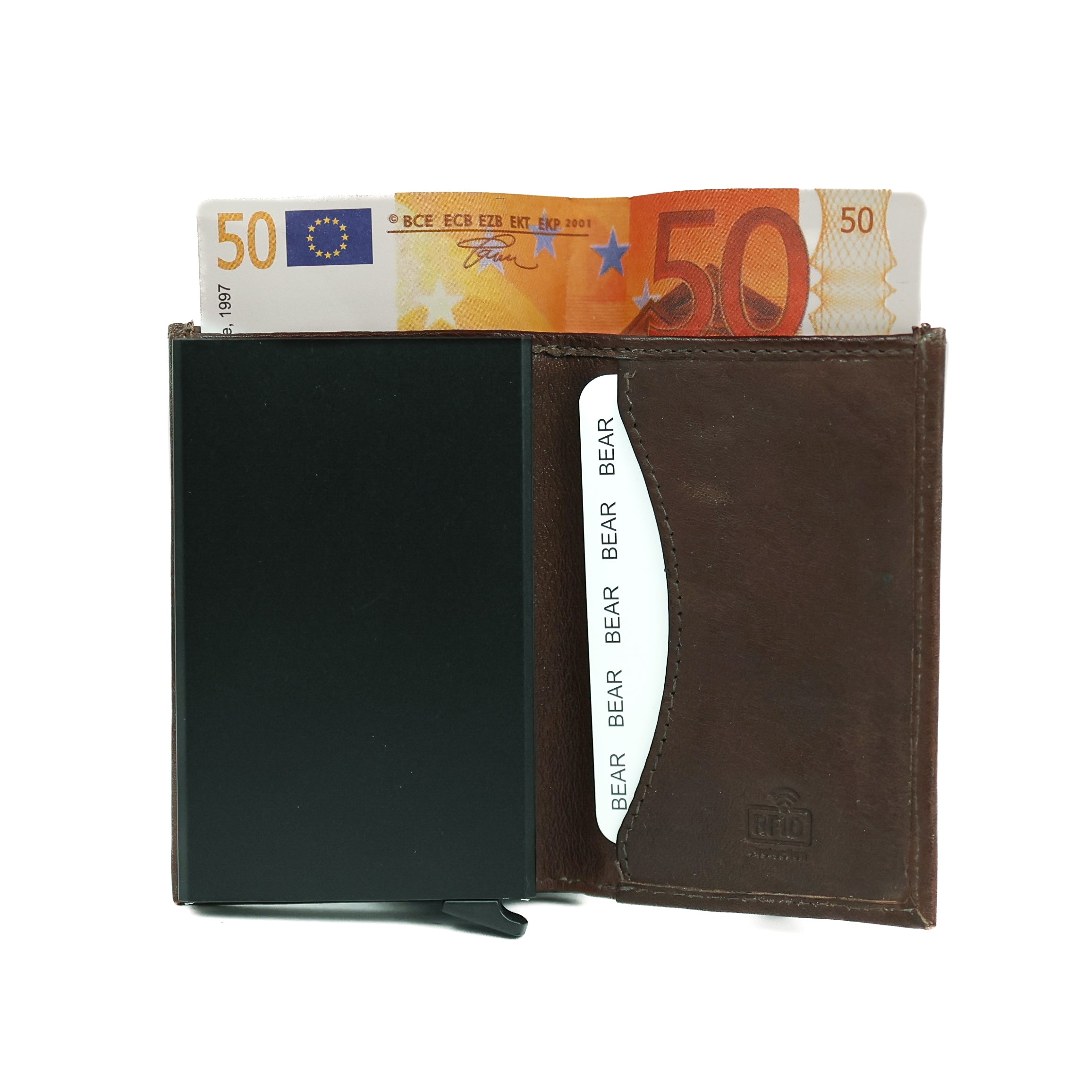 Card holder 'Frits' dark brown