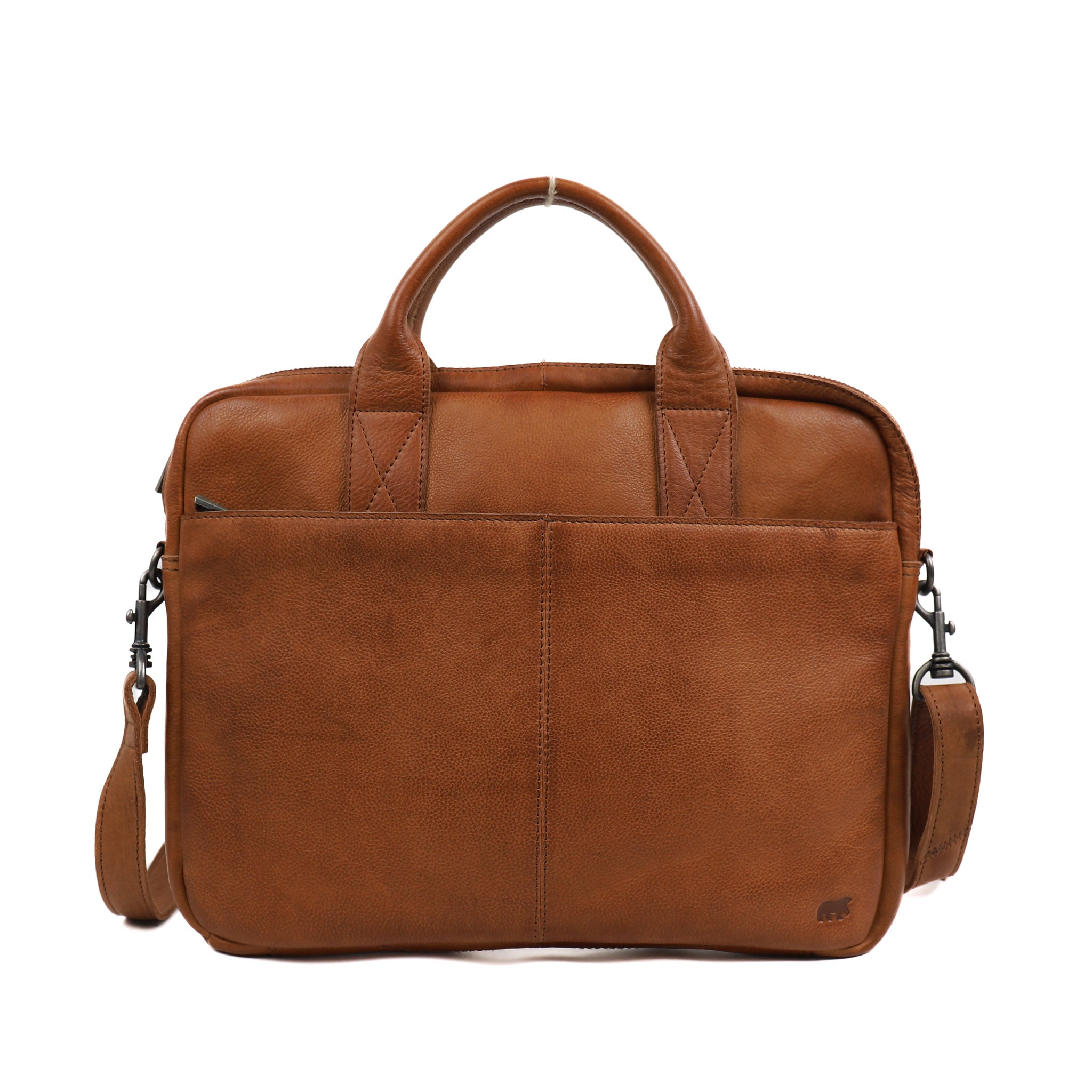 Compacte Laptoptas 'Delphi' cognac