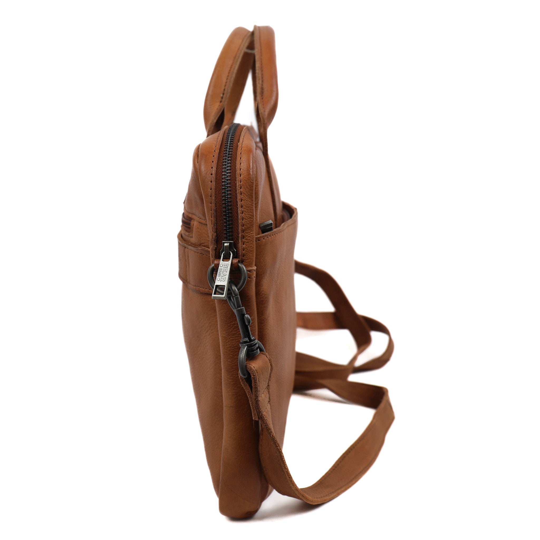 Compacte Laptoptas 'Delphi' cognac