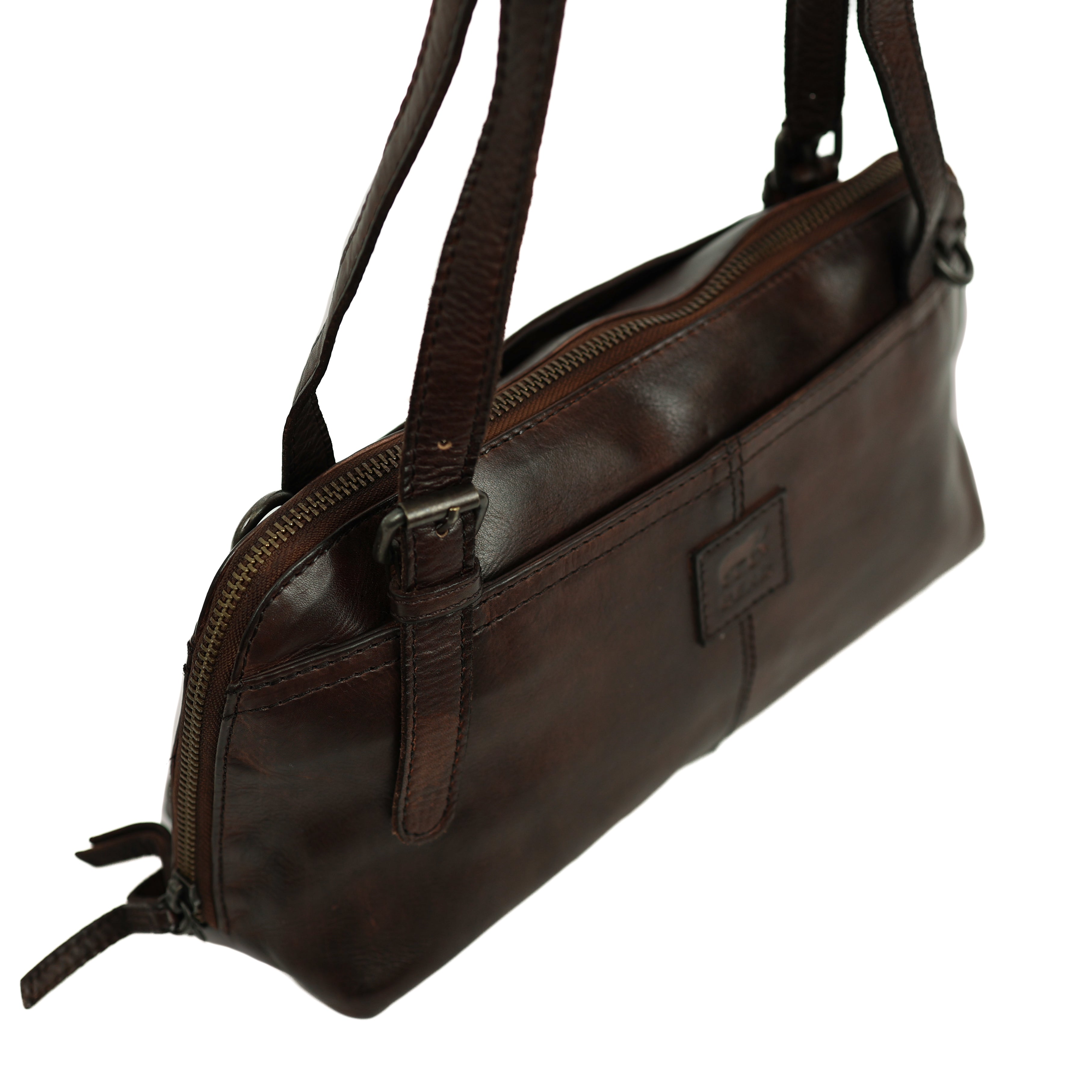 Hand/shoulder bag 'Daphne' dark brown