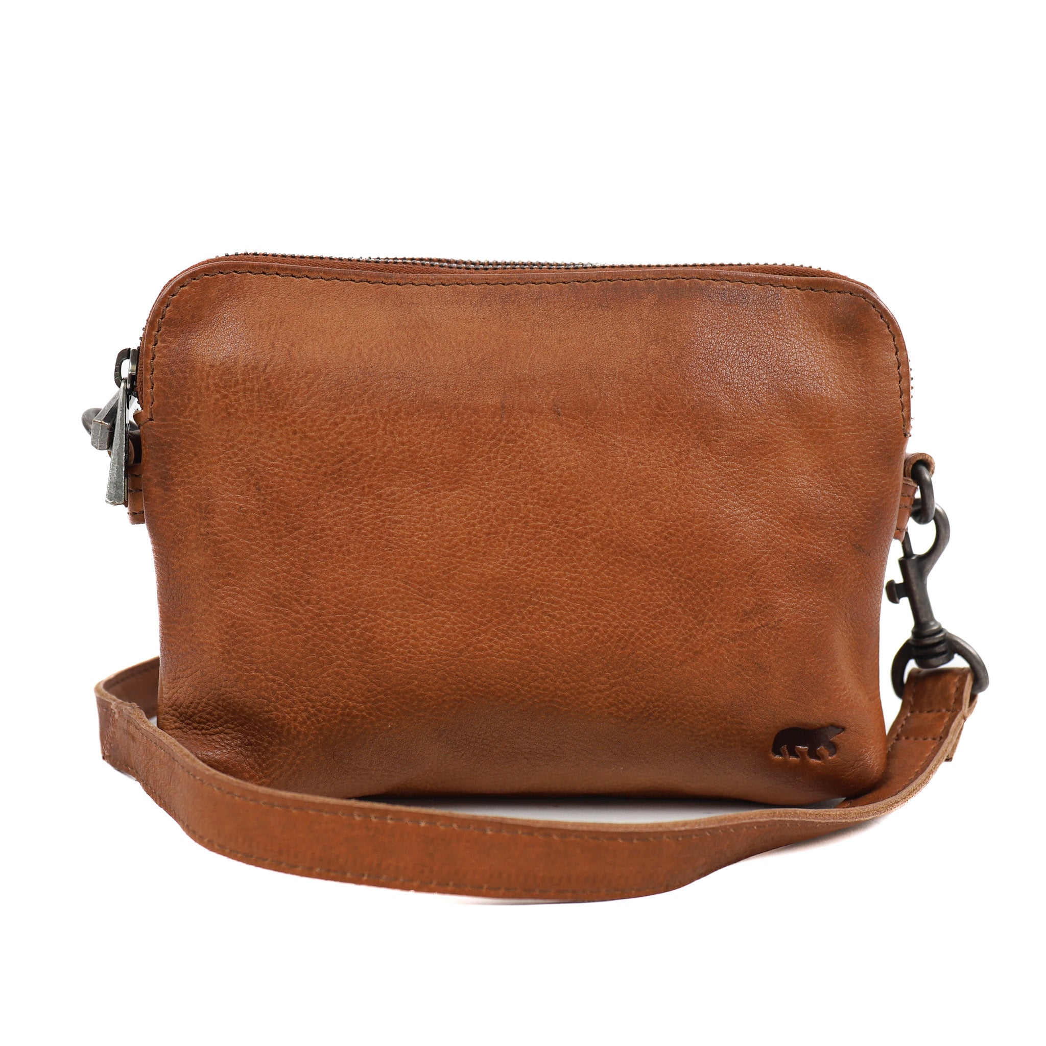 Schoudertasje 'Simon' cognac