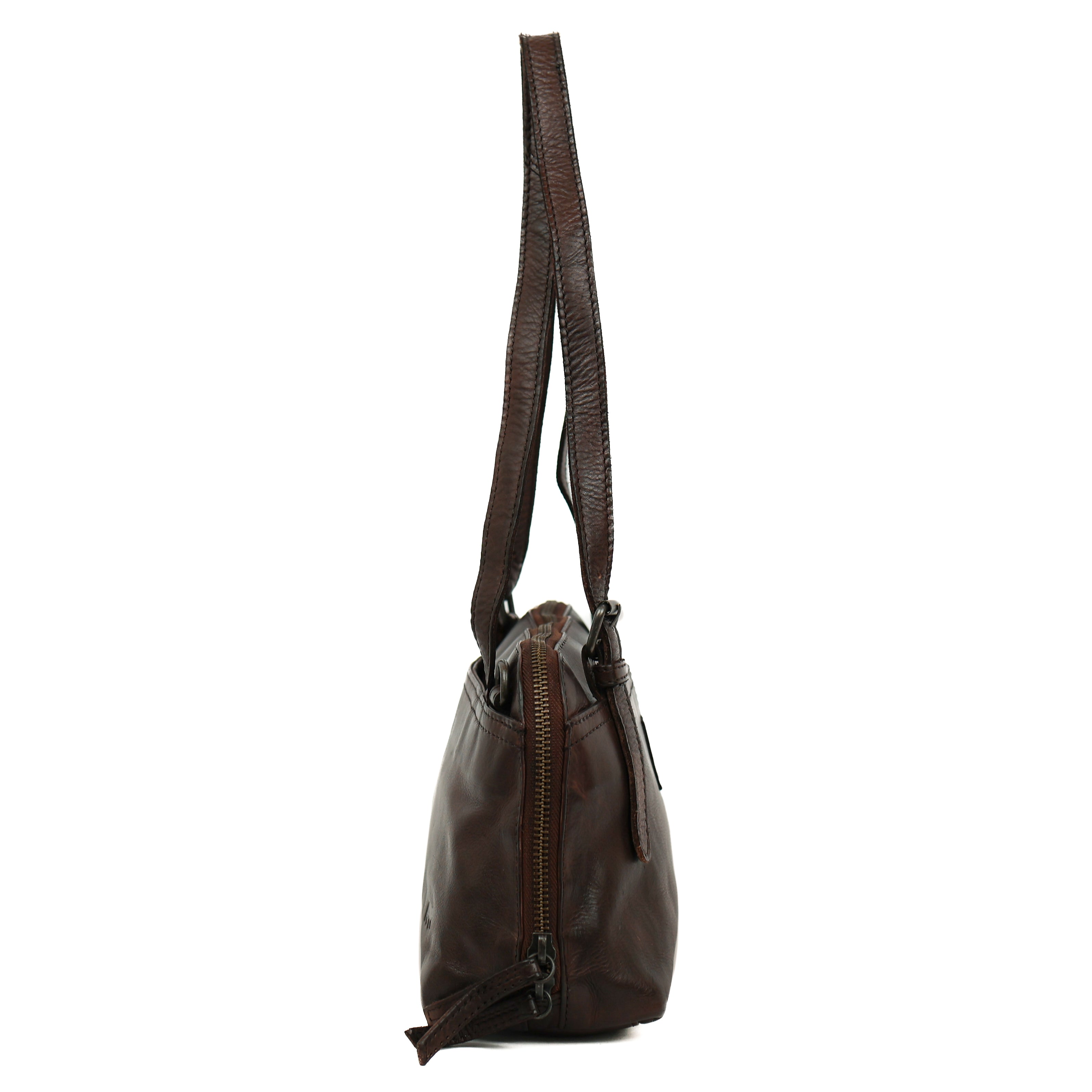 Hand/shoulder bag 'Daphne' dark brown