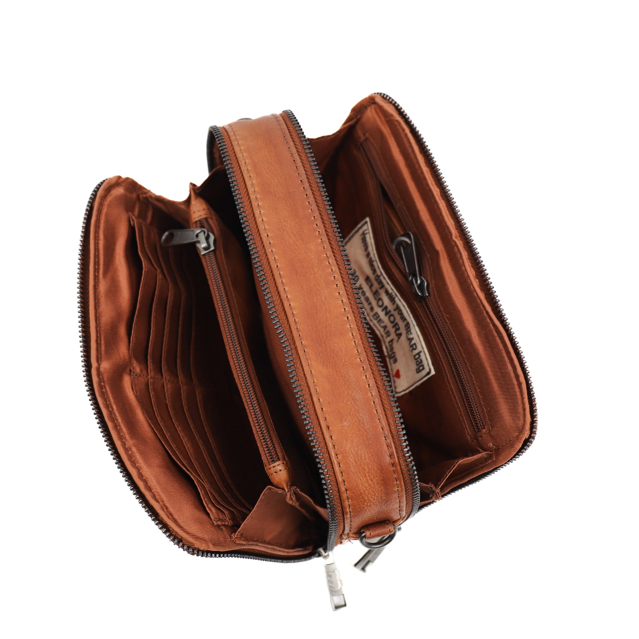 Crossbodytas/Schoudertas 'Eleonora' cognac