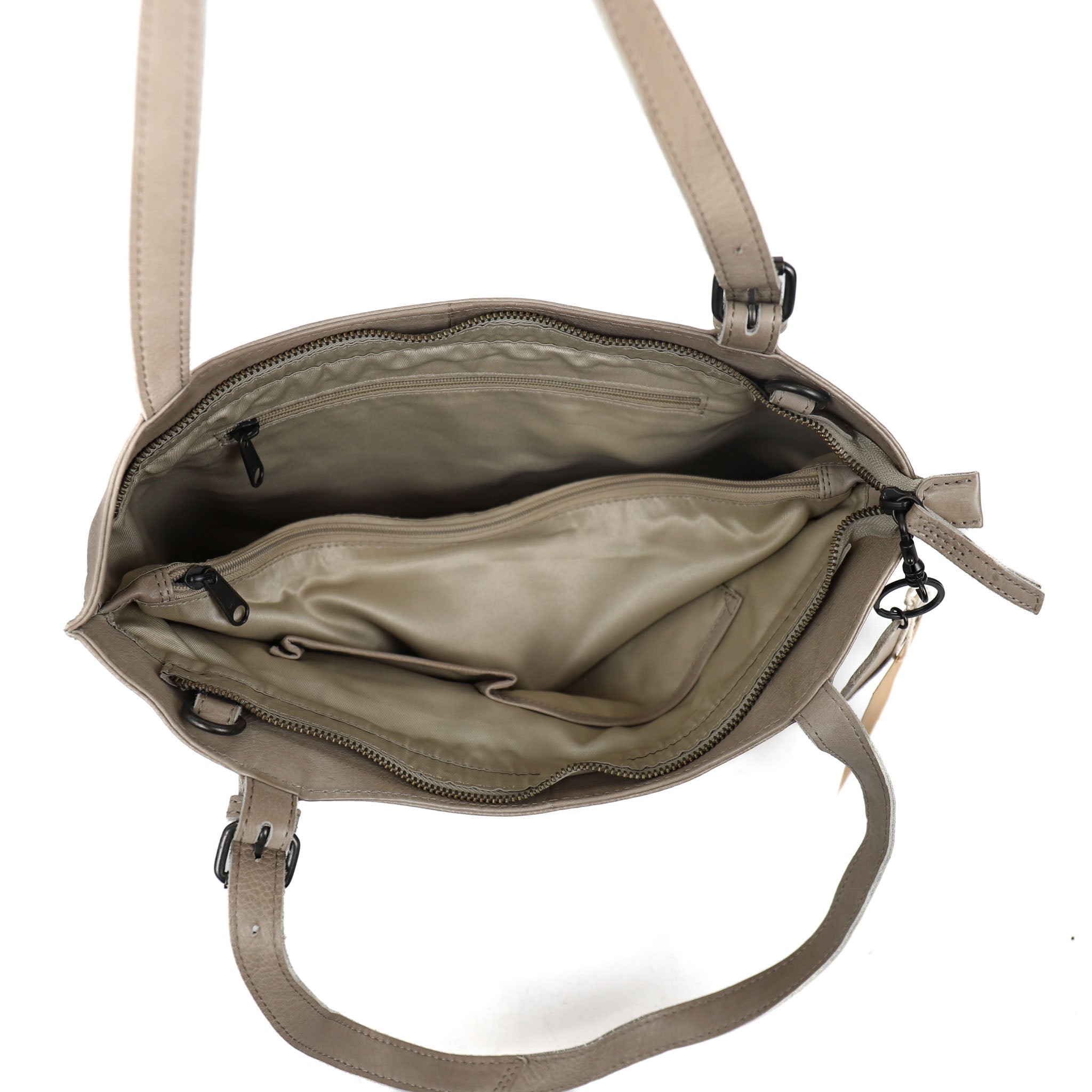 Hand/shoulder bag 'Yvonne' silver mink