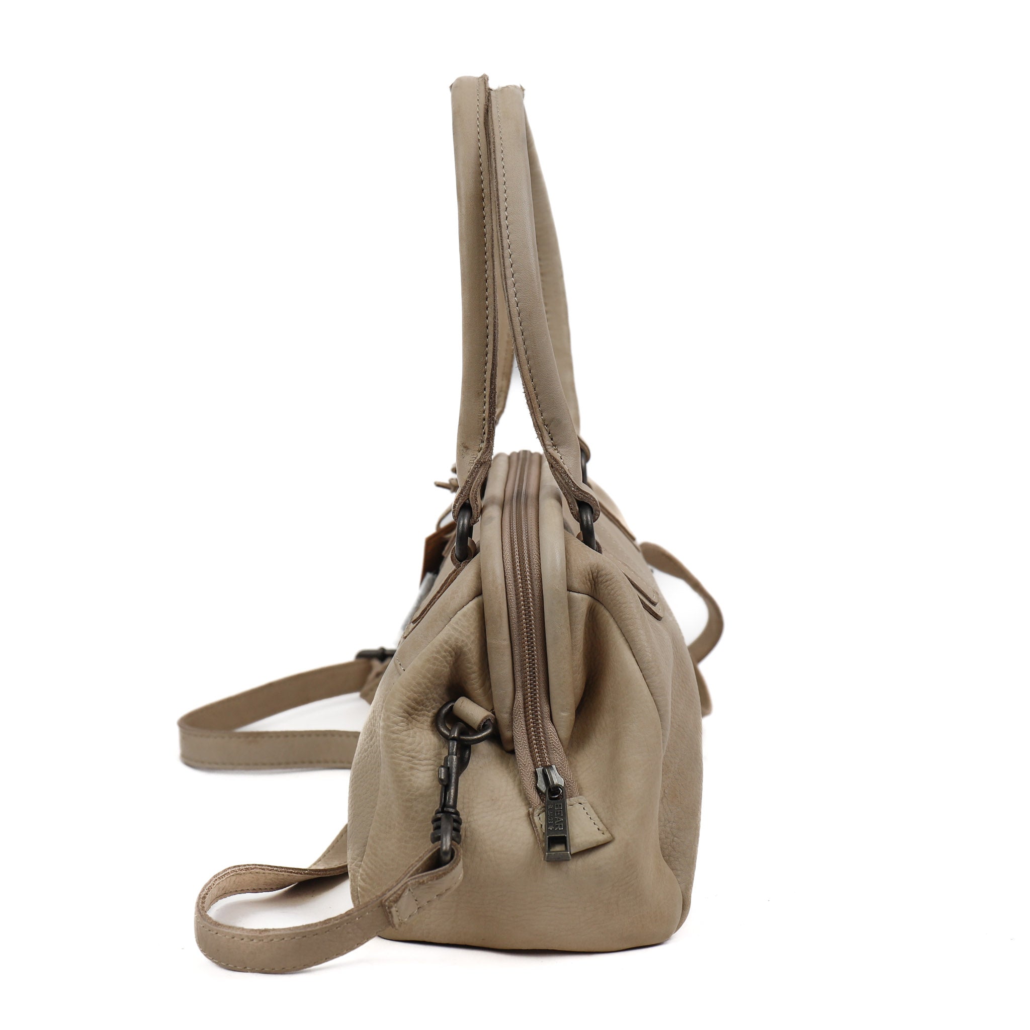 Hand/shoulder bag with bracket closure 'Ines' M Feather