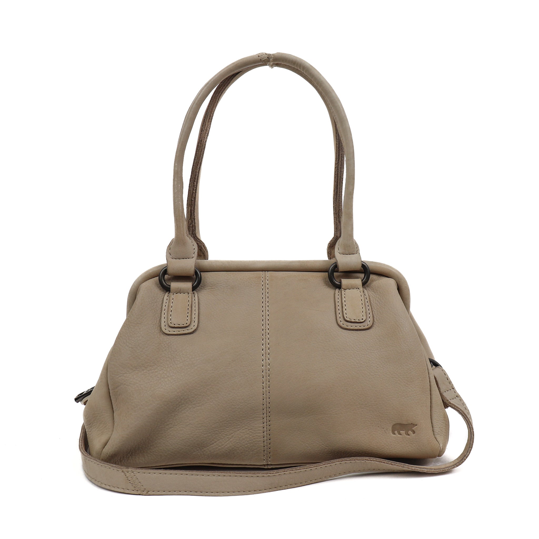 Hand/shoulder bag with bracket closure 'Ines' M Feather