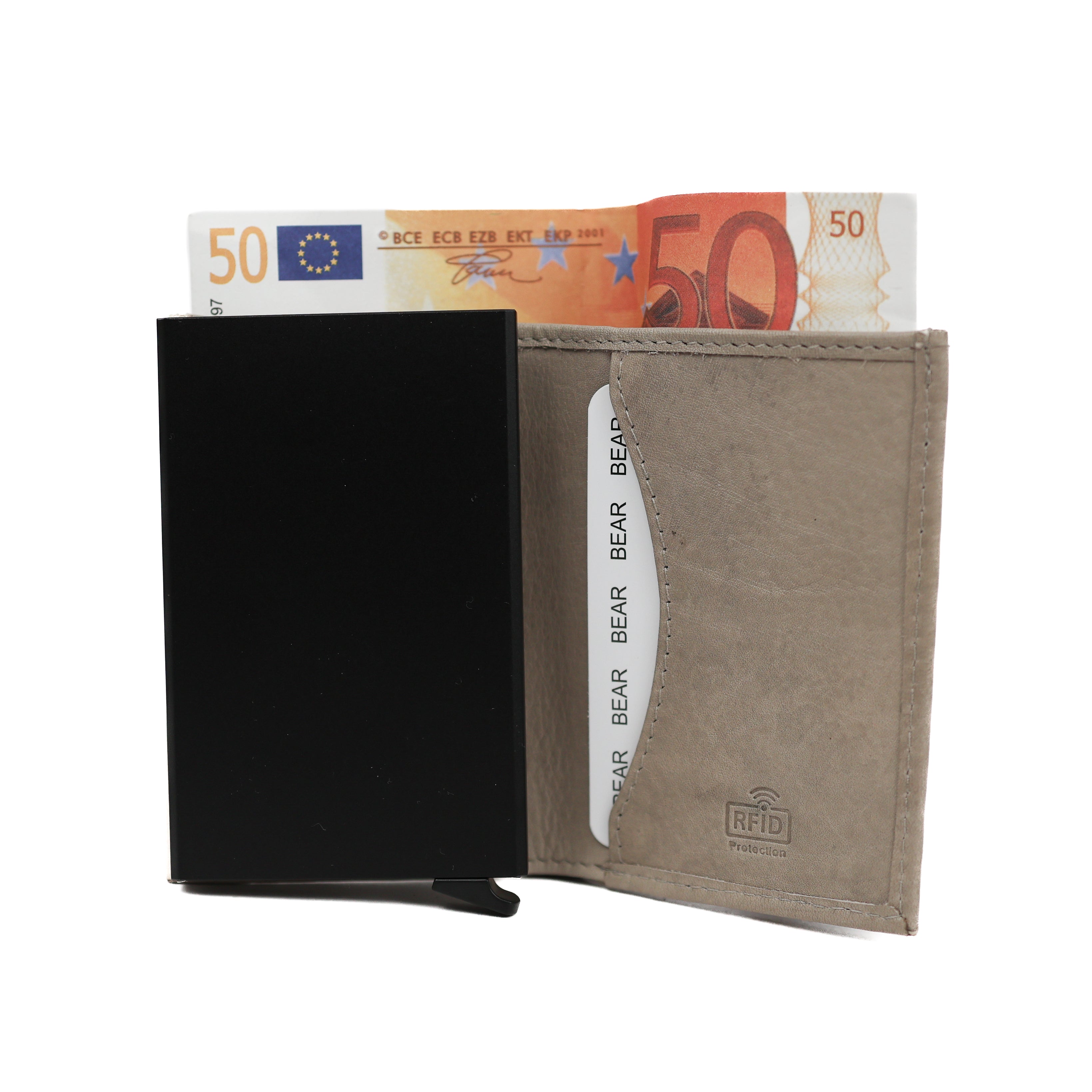 Card holder 'Frits' ice grey