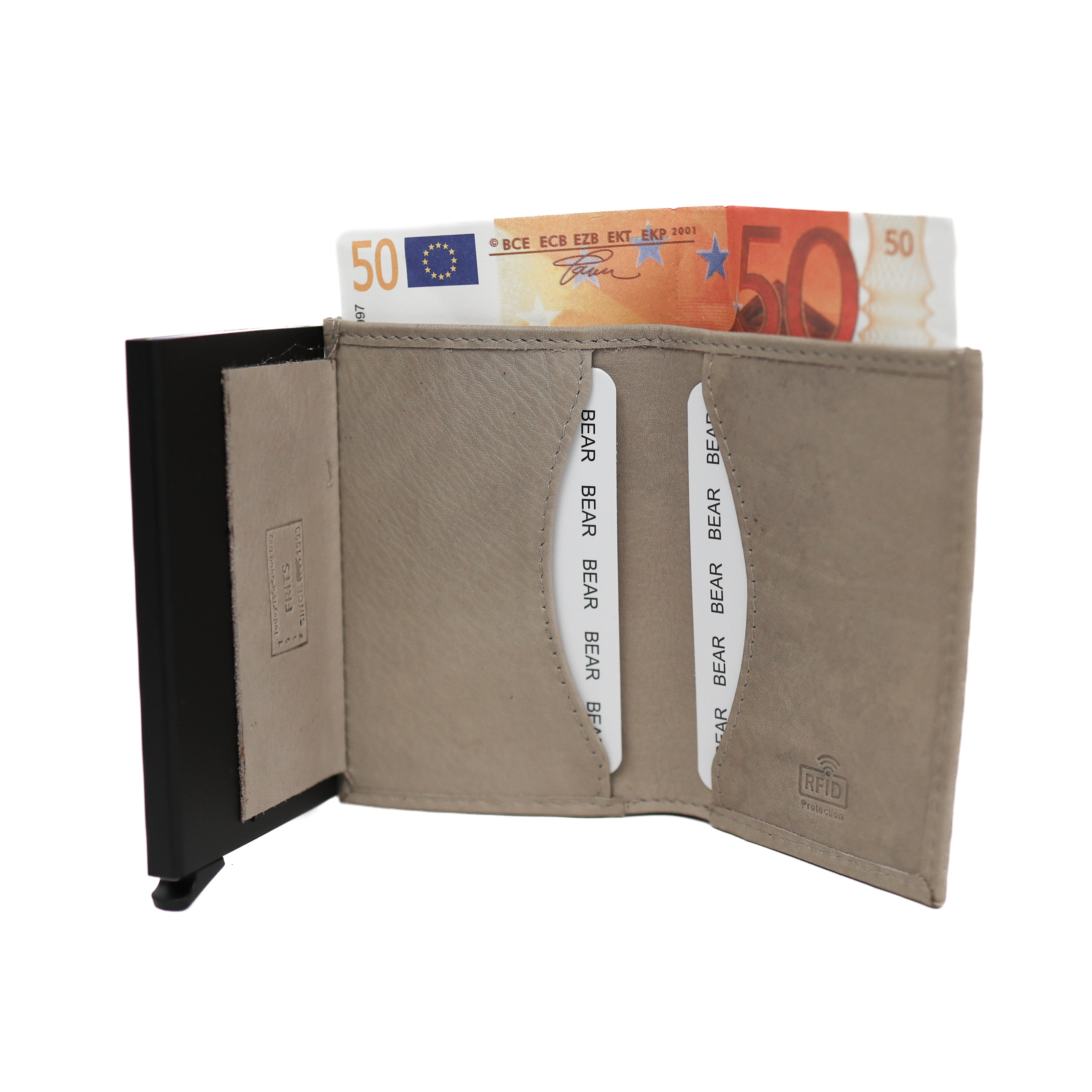 Card holder 'Frits' ice grey