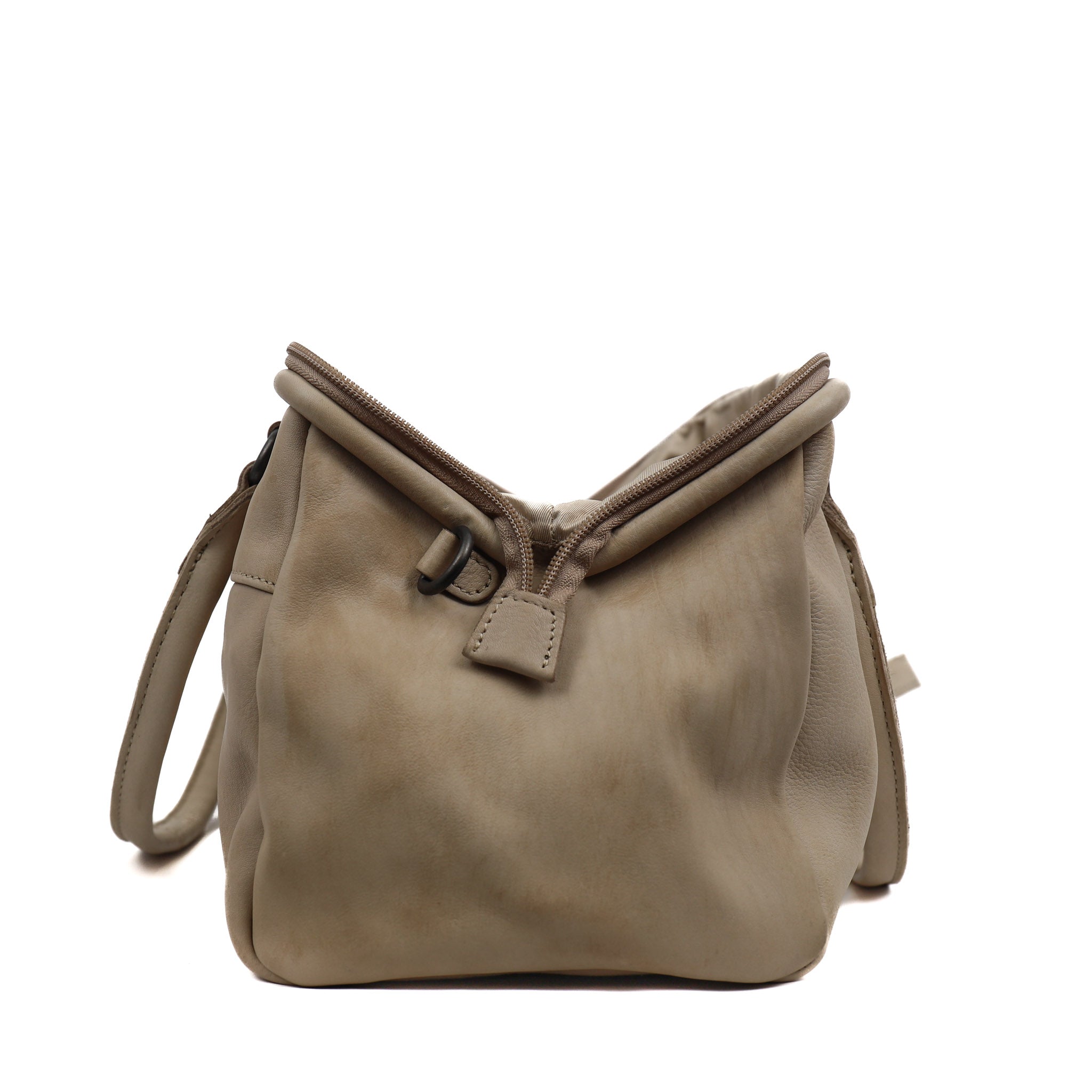 Hand/shoulder bag with bracket closure 'Ines' M Feather
