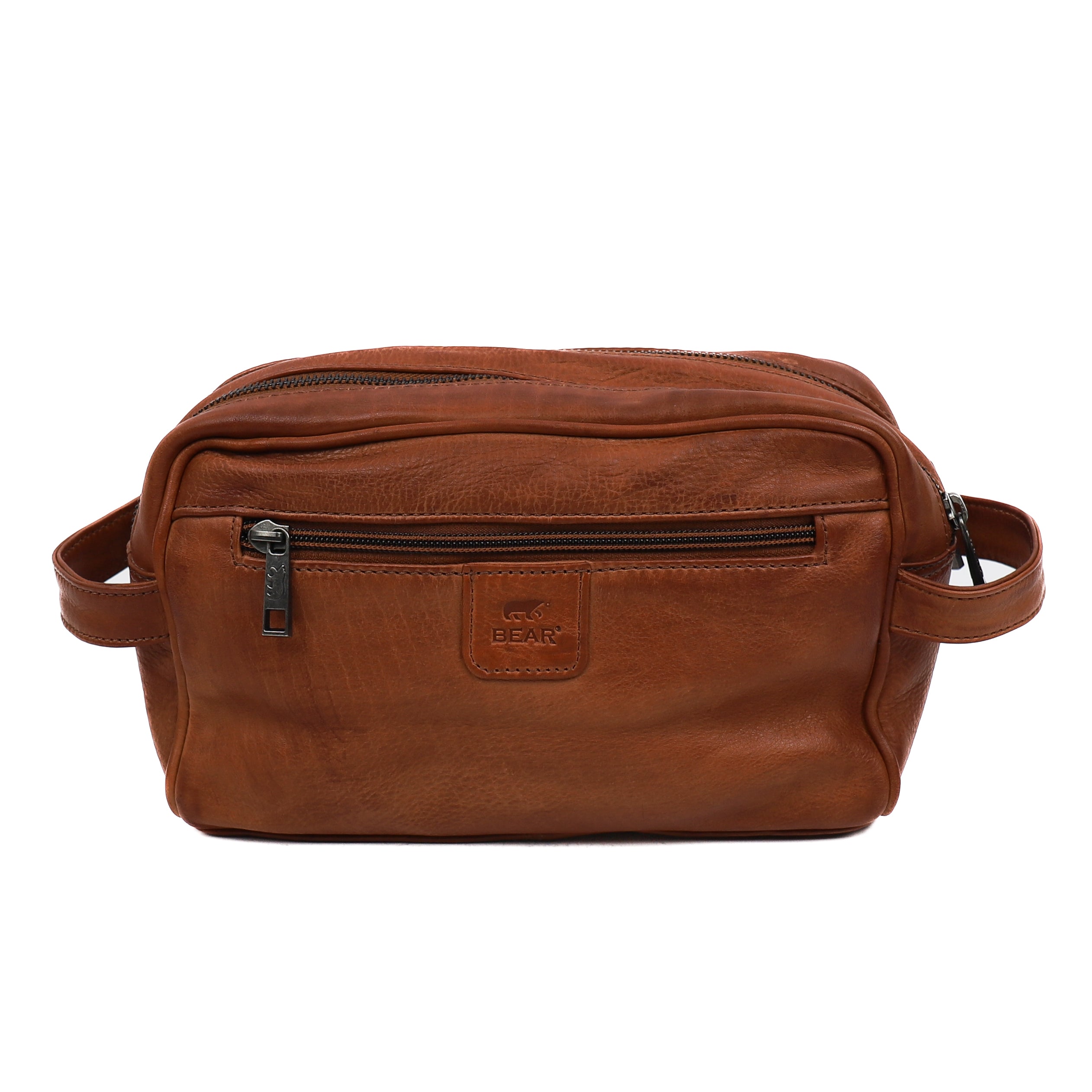 Toiletry bag 'Mickey' cognac