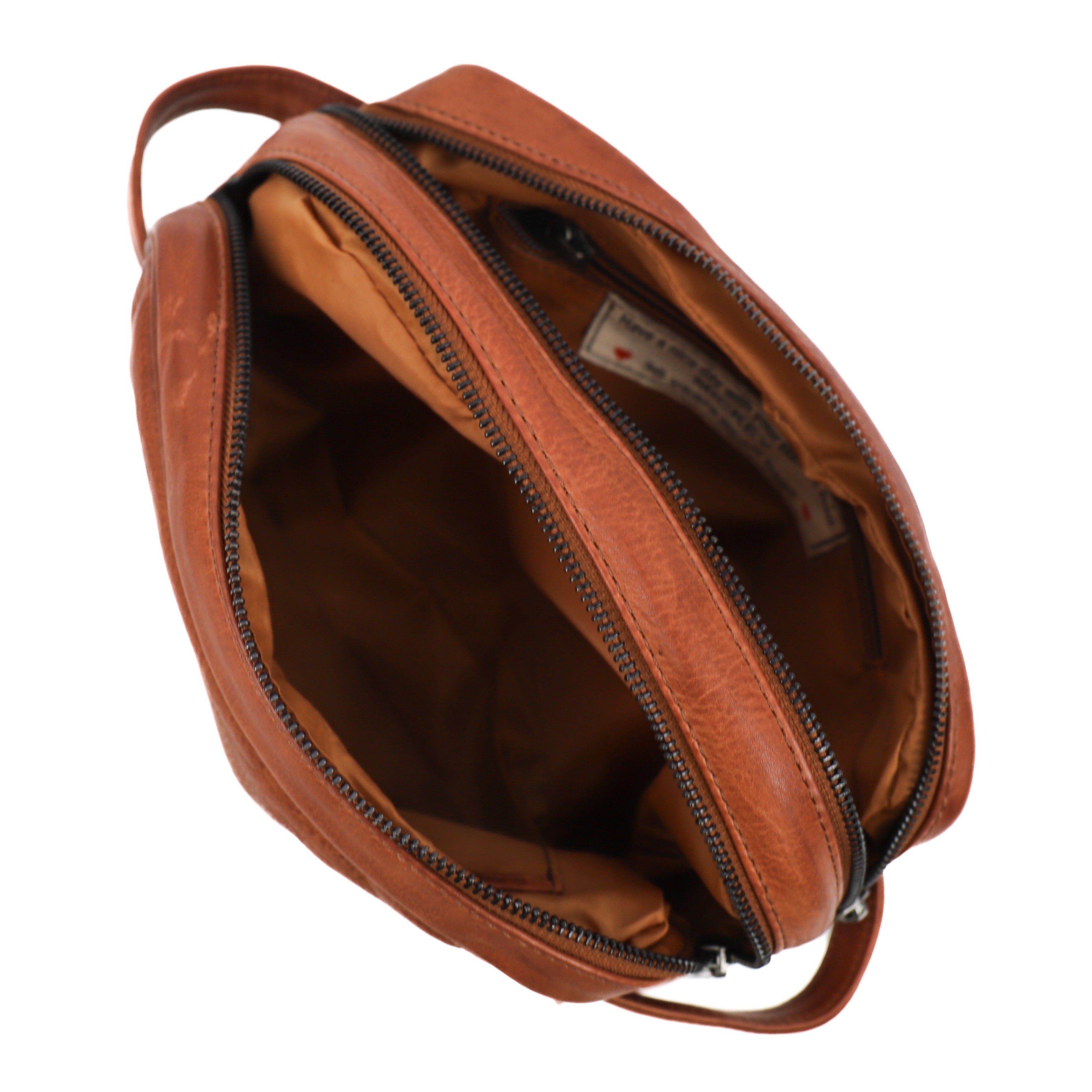 Toiletry bag 'Mickey' cognac