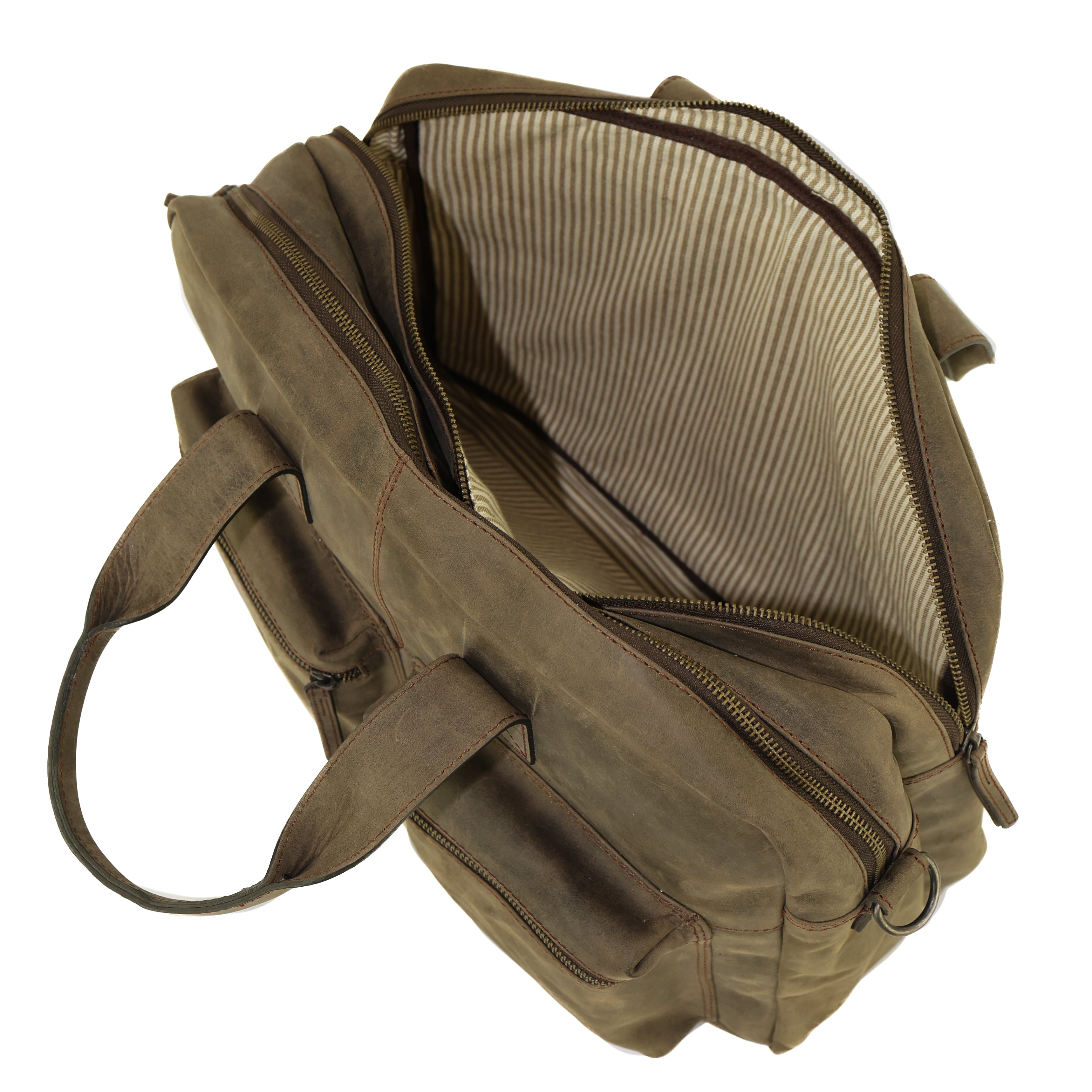 Weekender/laptop bag 15.6" 'Lou' brown