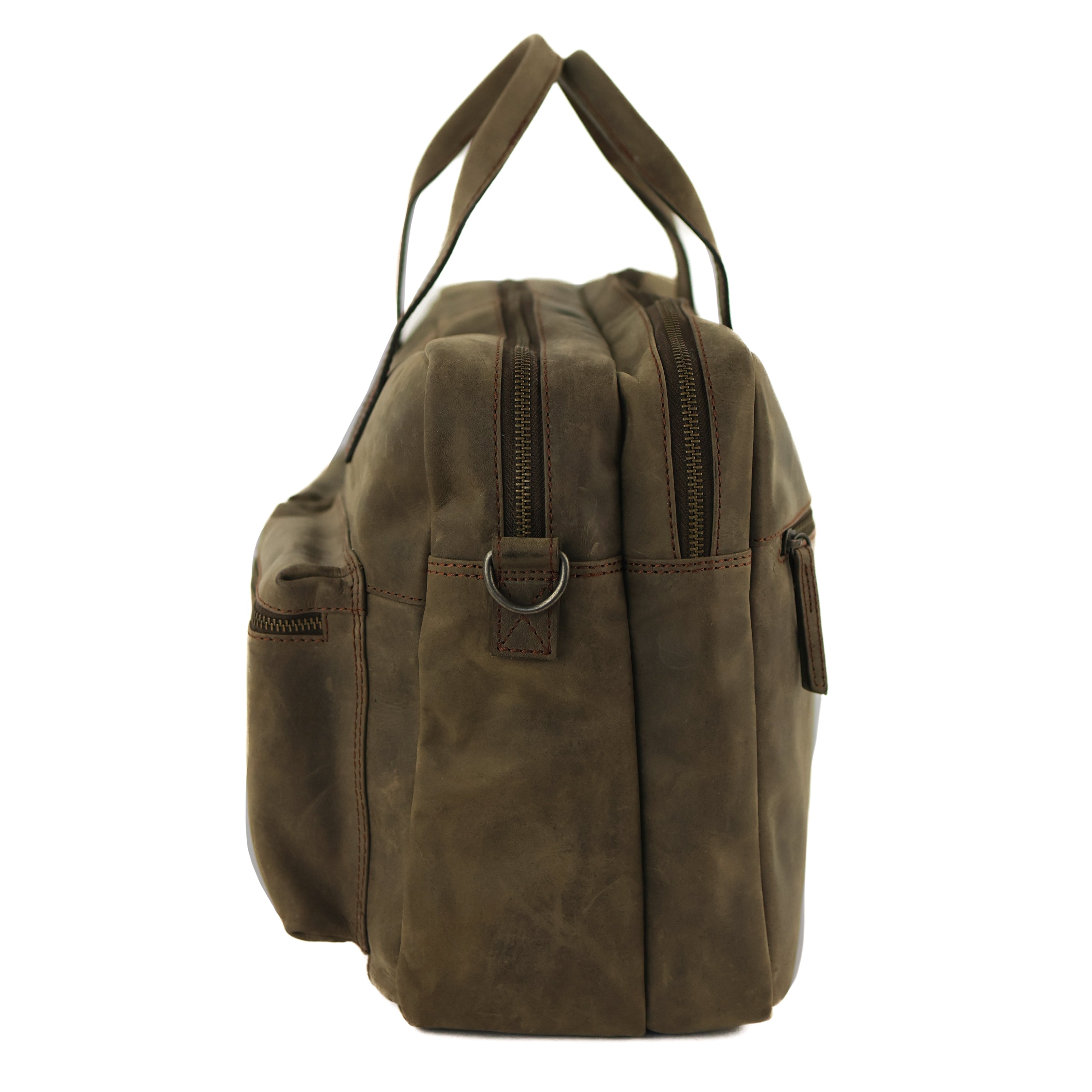 Weekender/laptop bag 15.6" 'Lou' brown