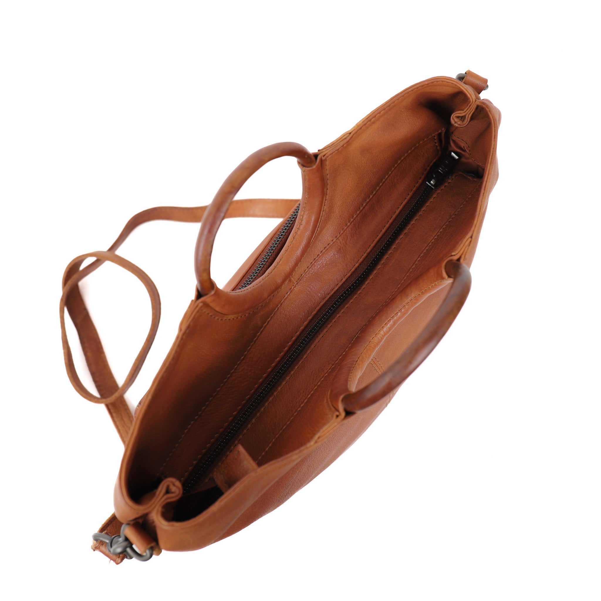 Hand-/schoudertas 'Yen' cognac