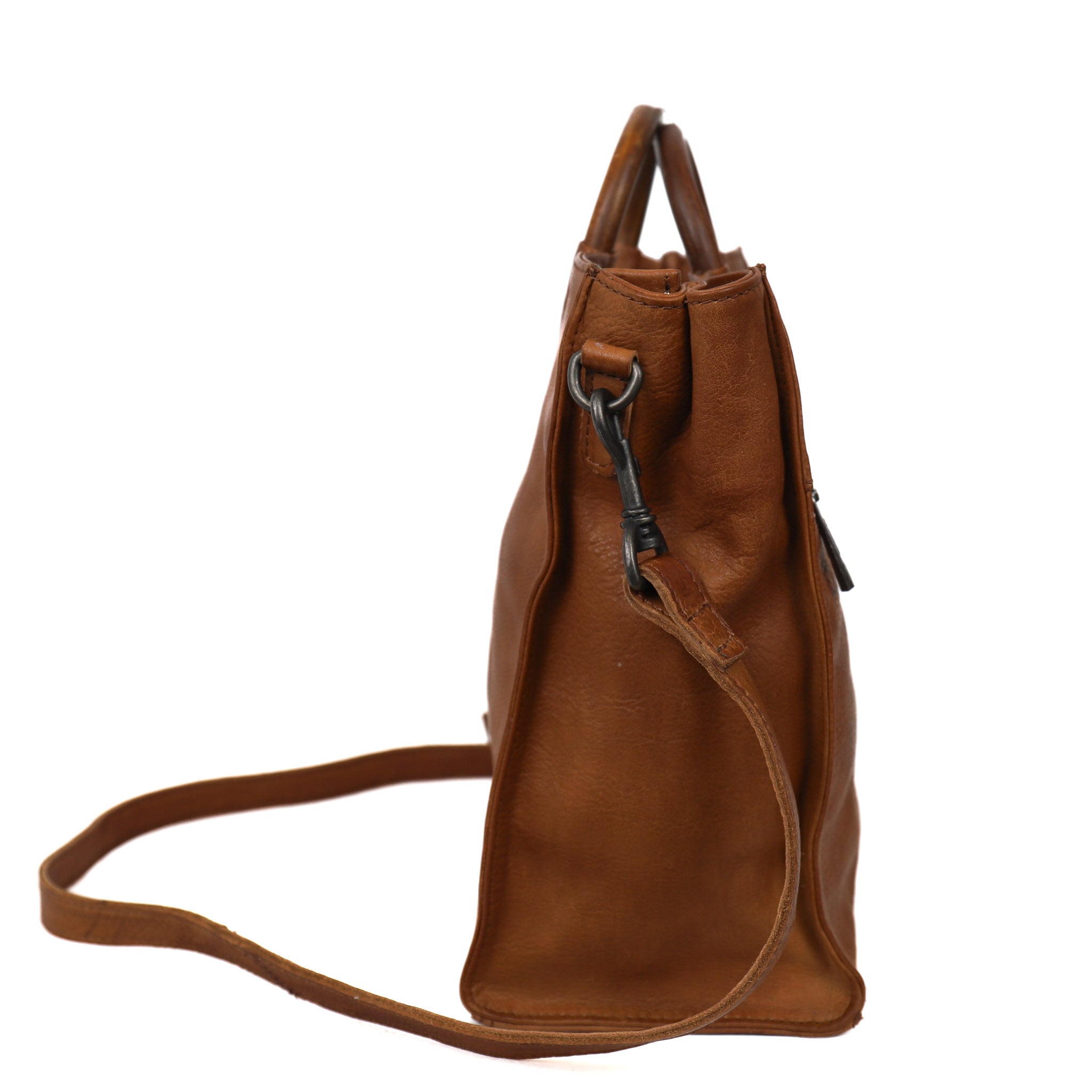 Hand/shoulder bag 'Sara' cognac