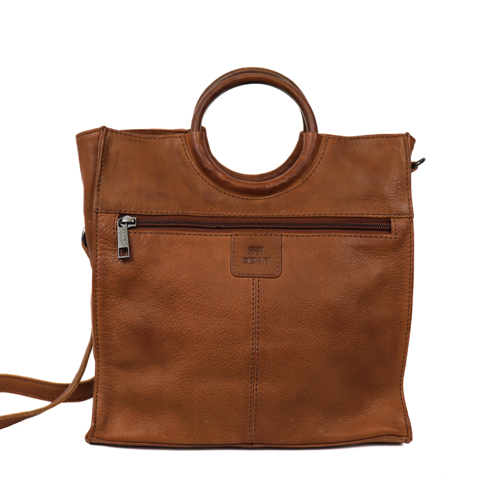 Hand/shoulder bag 'Sara' cognac