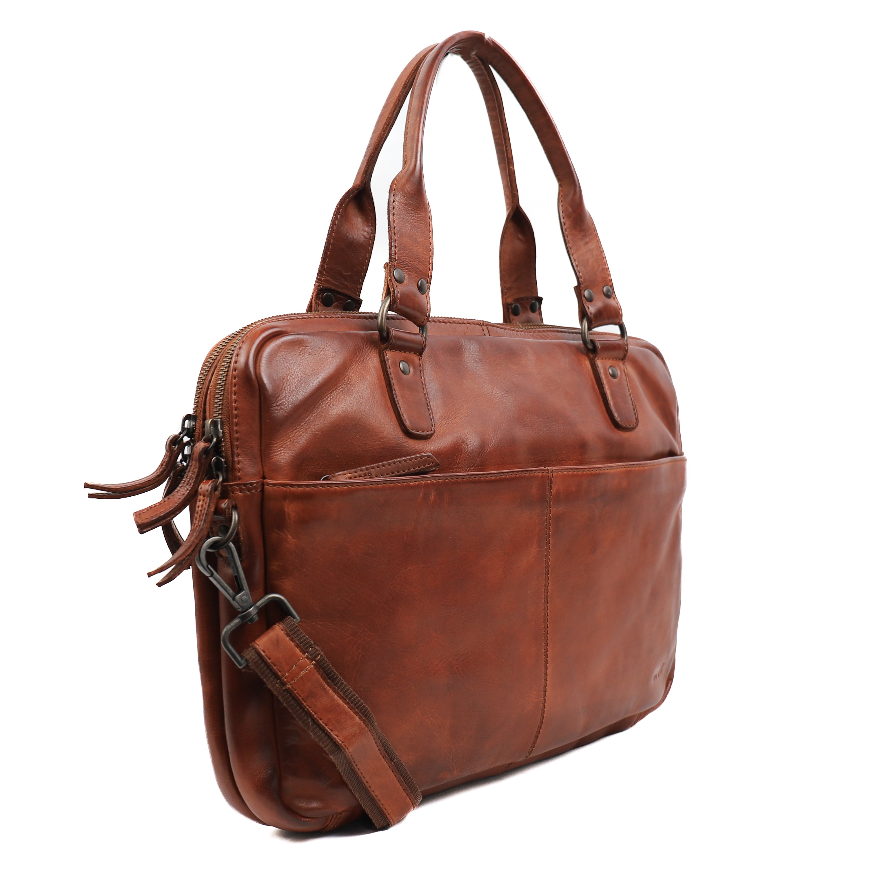 Laptoptas 'Teun' cognac - CL 41022