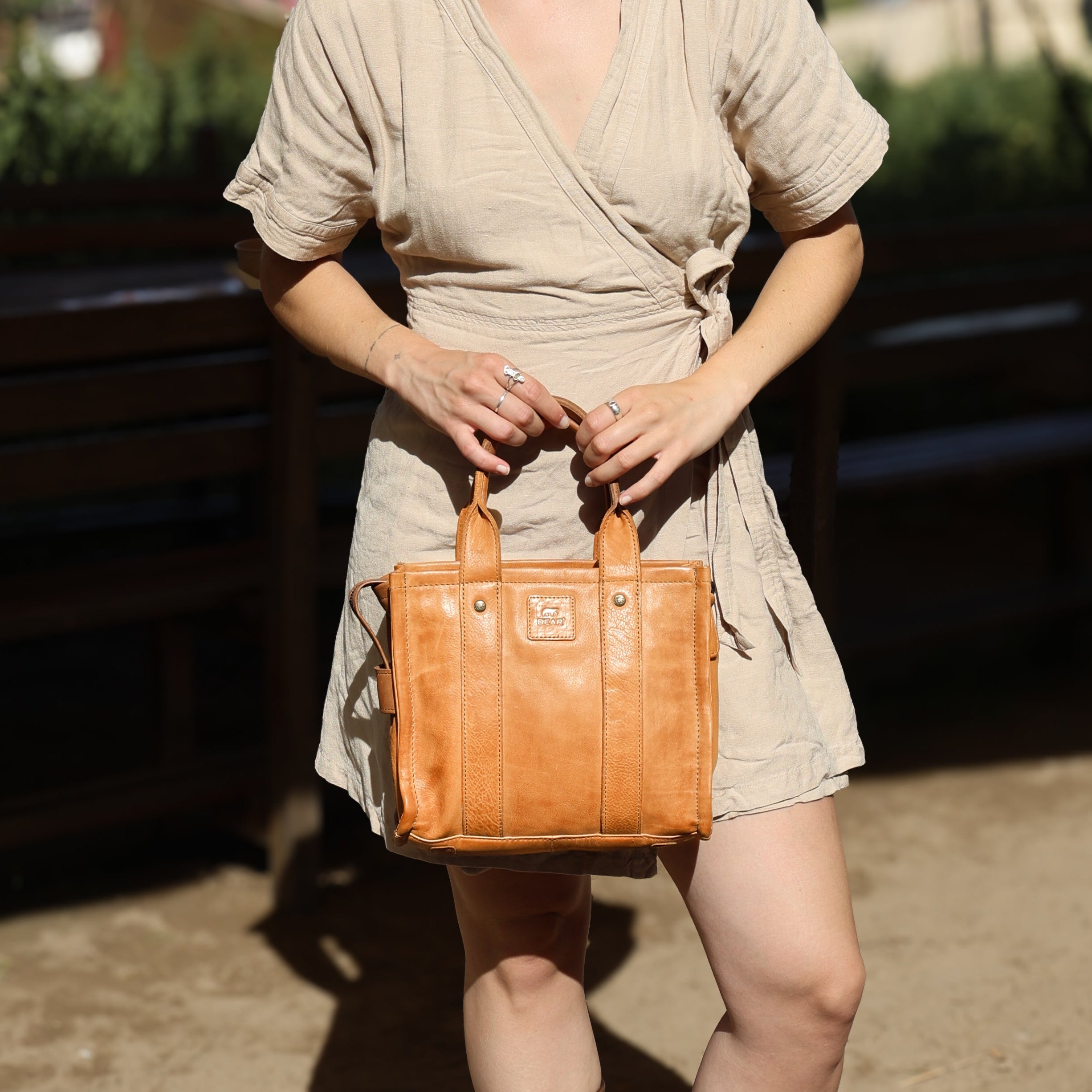 Mini tote bag 'Pepe' S taupe
