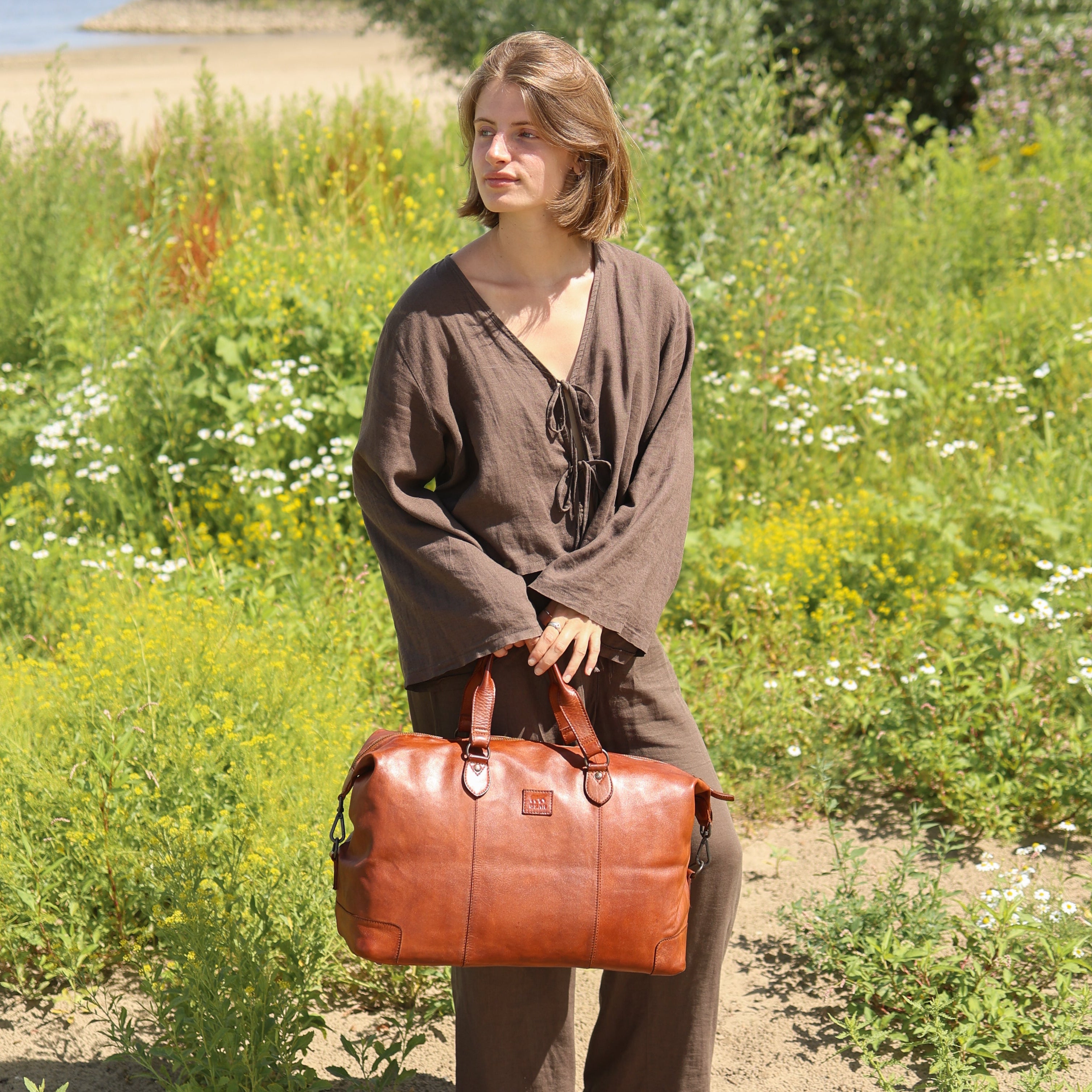 Weekendtas 'Sam' cognac
