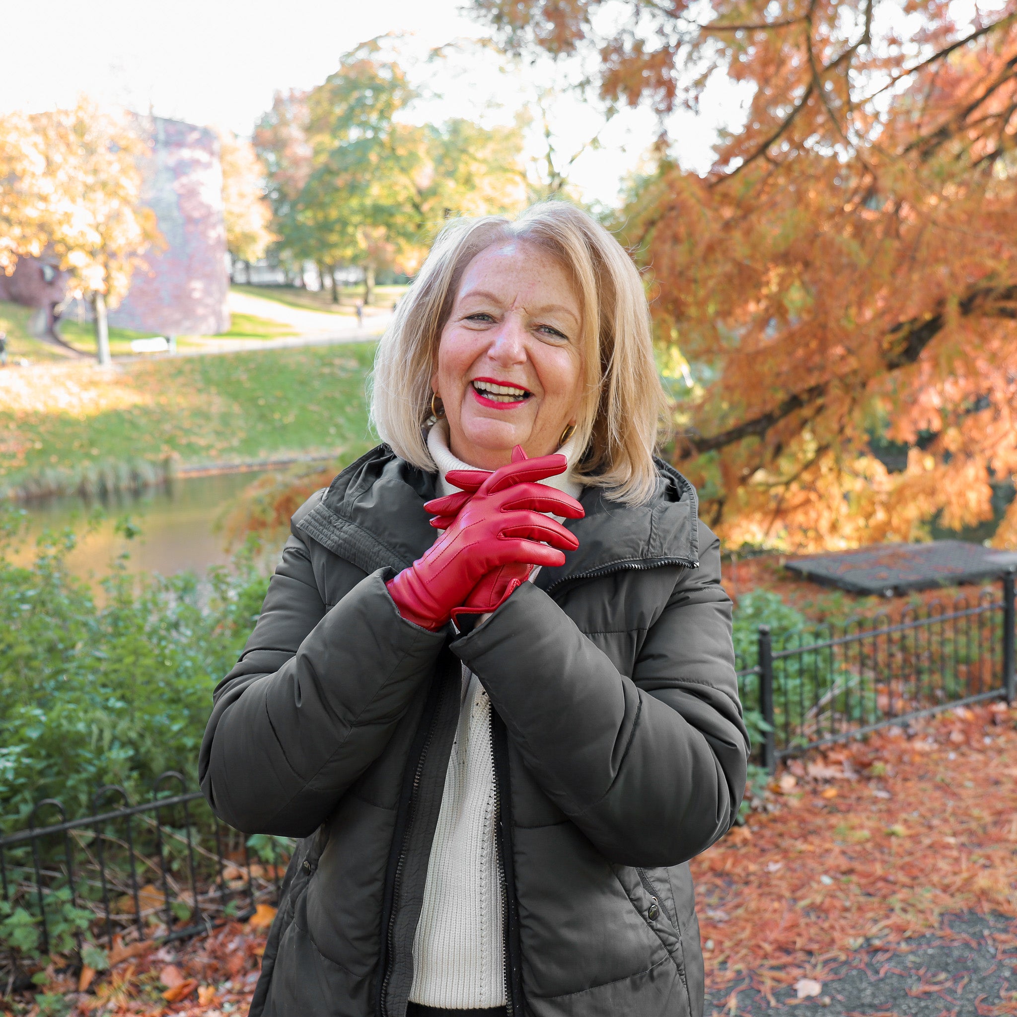 Handschoenen 'Carla' rood